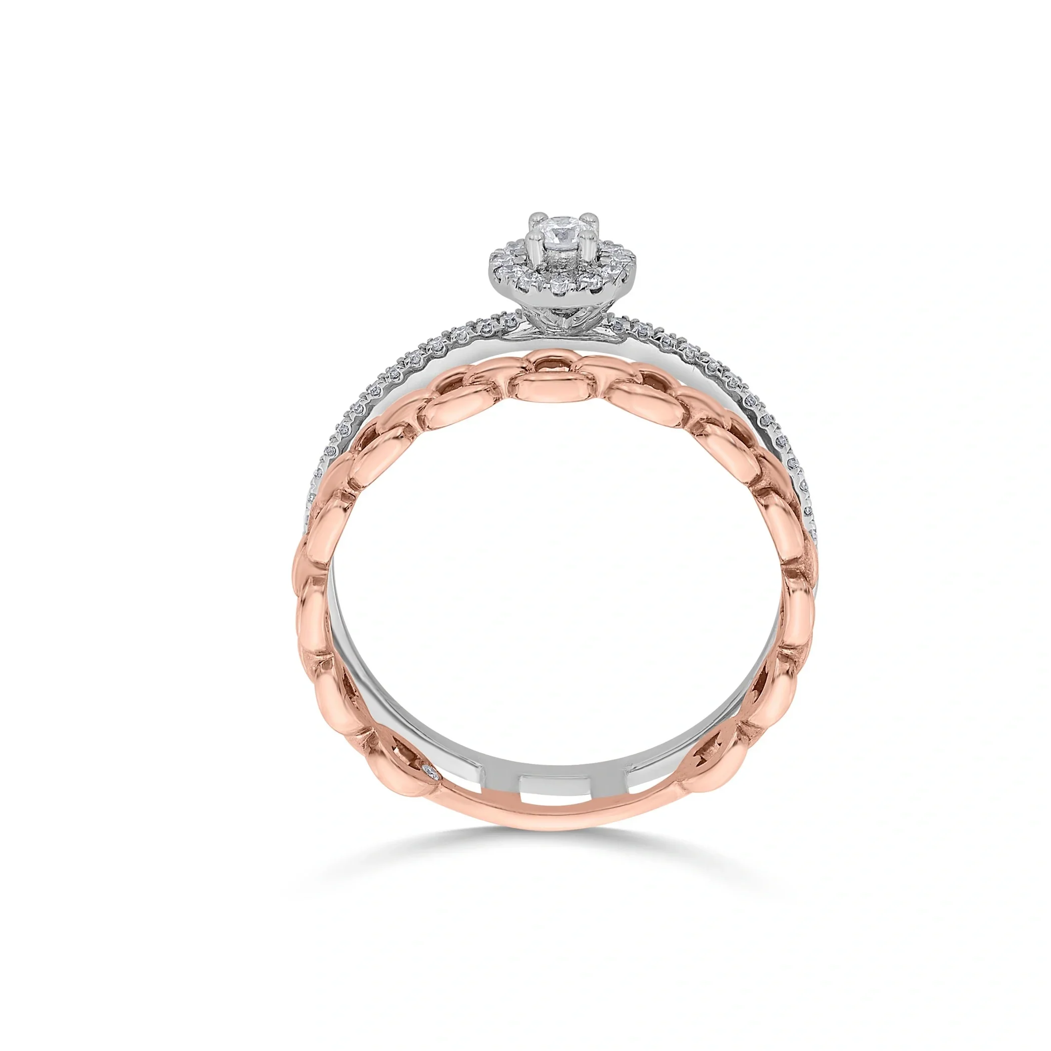 Cuban Halo Rose Reign Ring - Image 4