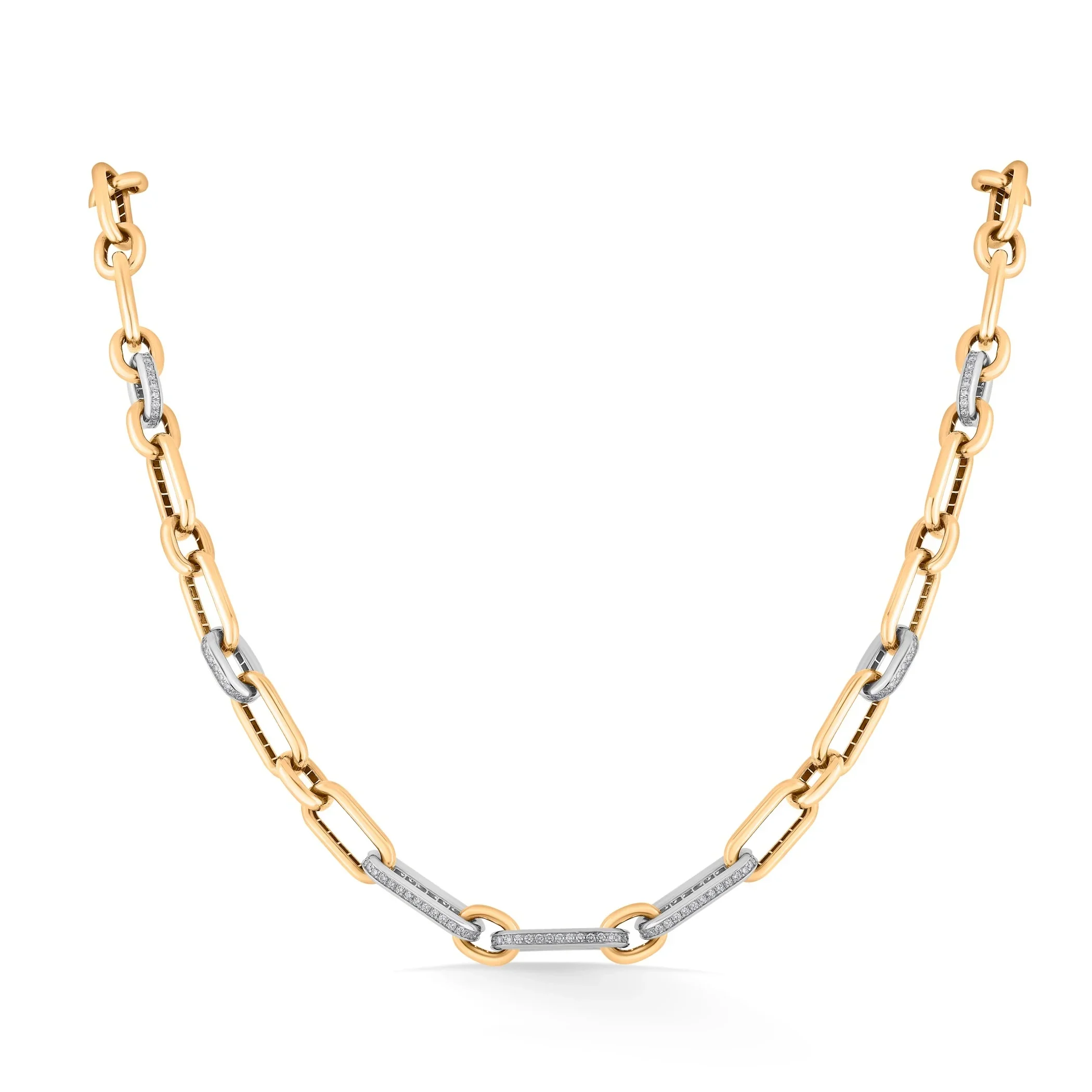 Cuban Lock and Love Grid Necklace