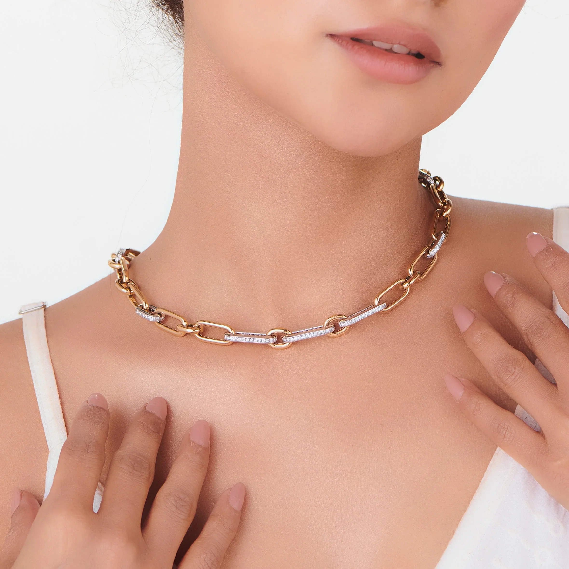 Cuban Lock and Love Grid Necklace - Image 2