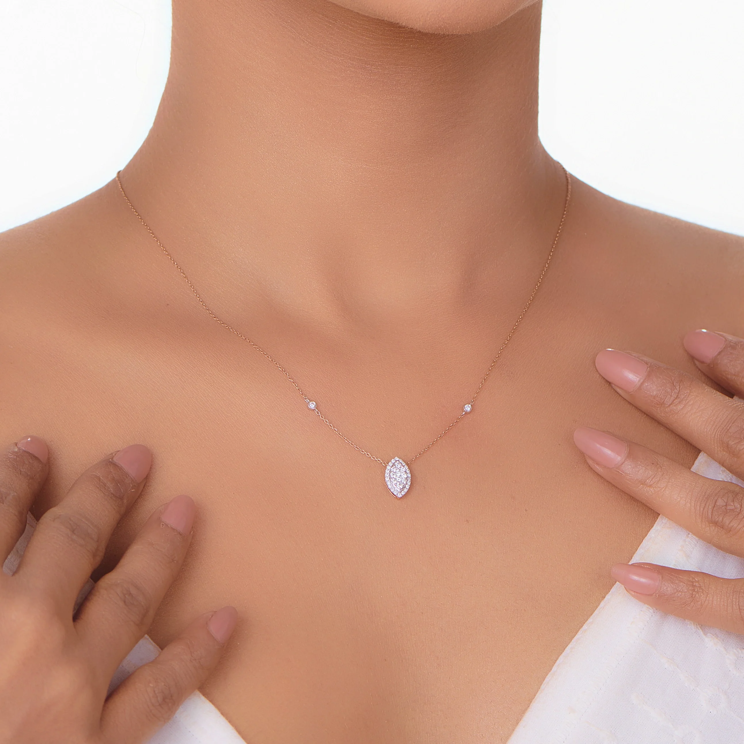 Deck Up Marquise Spark Luxe Necklace - Image 2