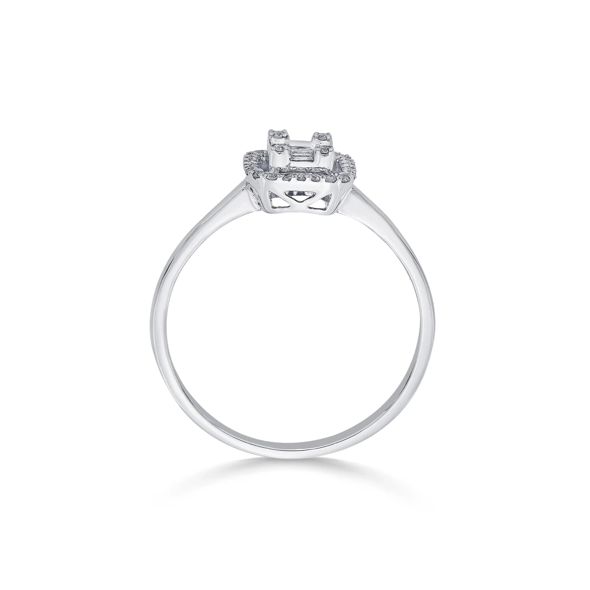 Emerald Allure Halo Diamond Ring - Image 3