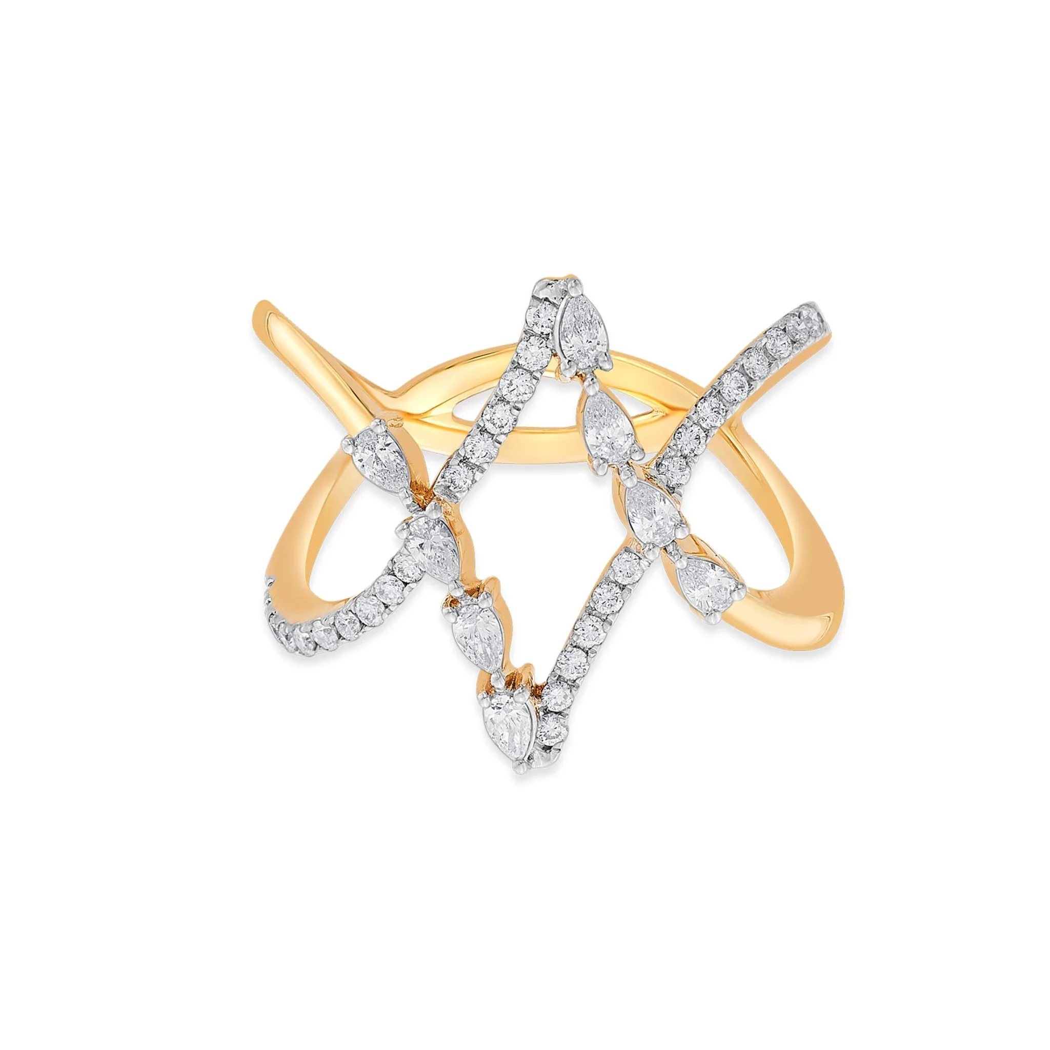 Enchante Cosmic Sparkle Criss-Cross Ring - Image 2