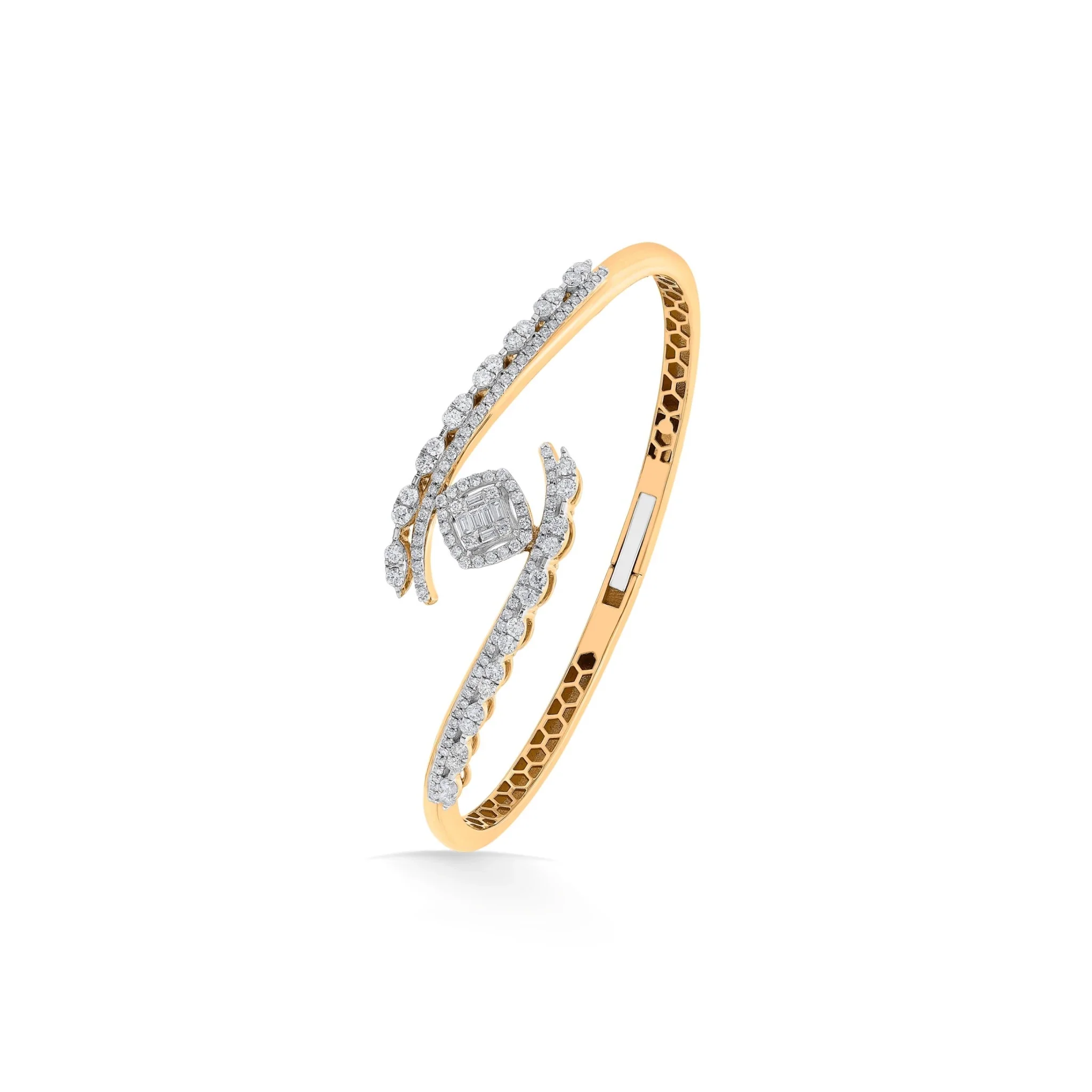 Enchante Diamond Crescent Torque Bracelet