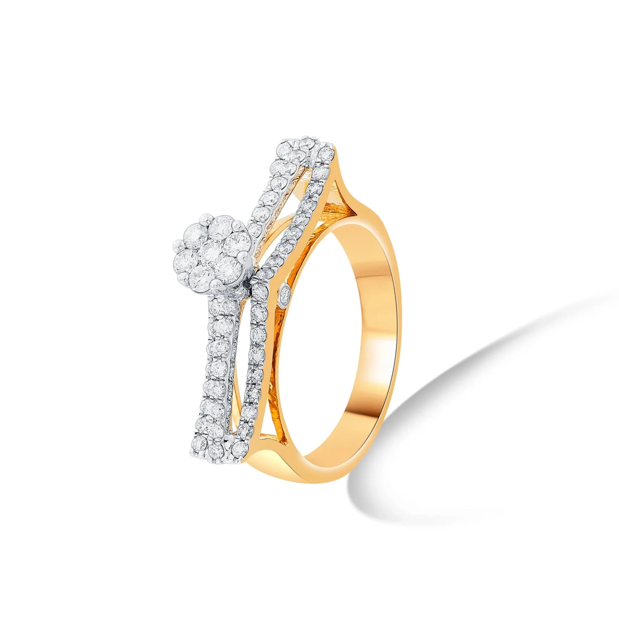 Enchante Luxe Floral Cluster Contour Ring