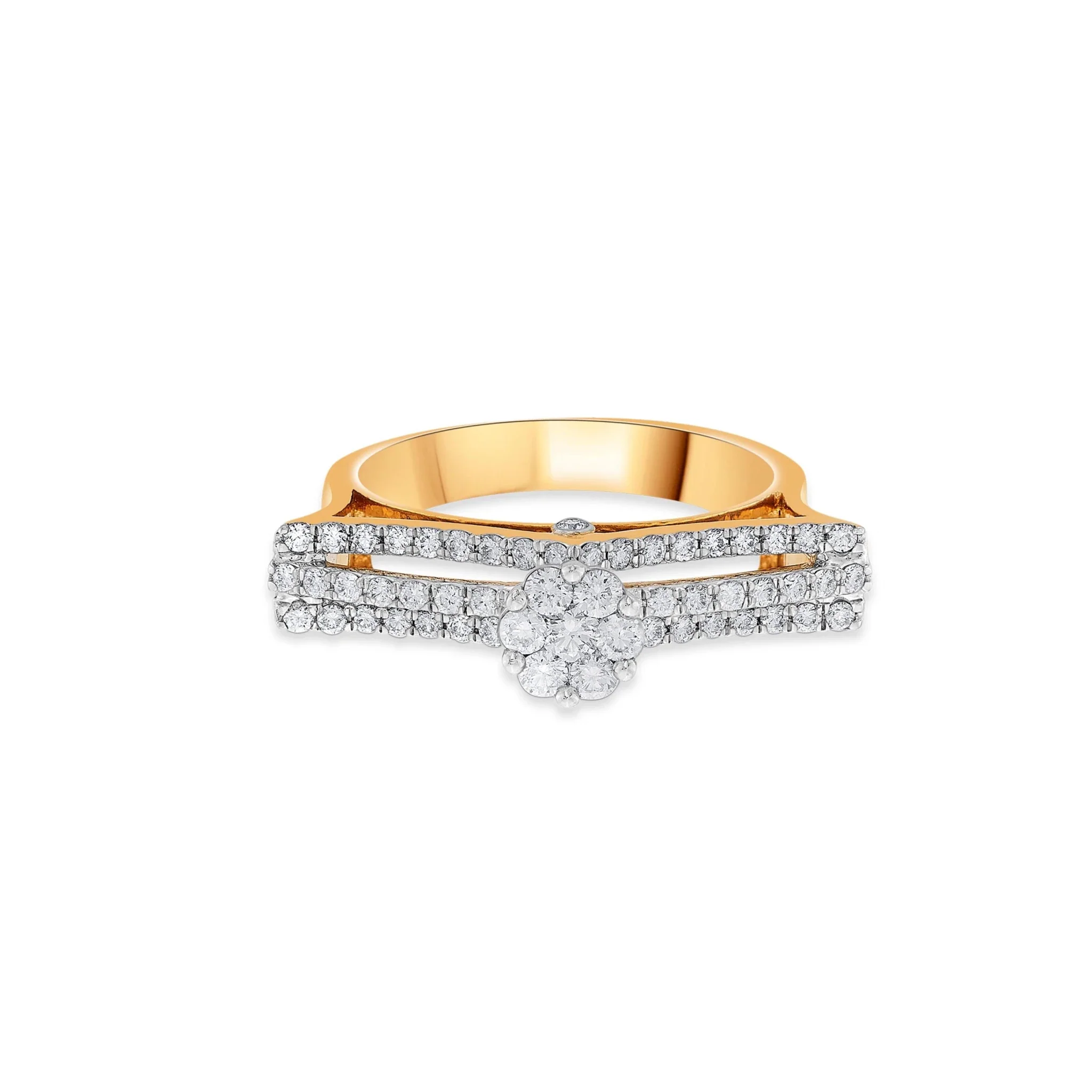 Enchante Luxe Floral Cluster Contour Ring - Image 2