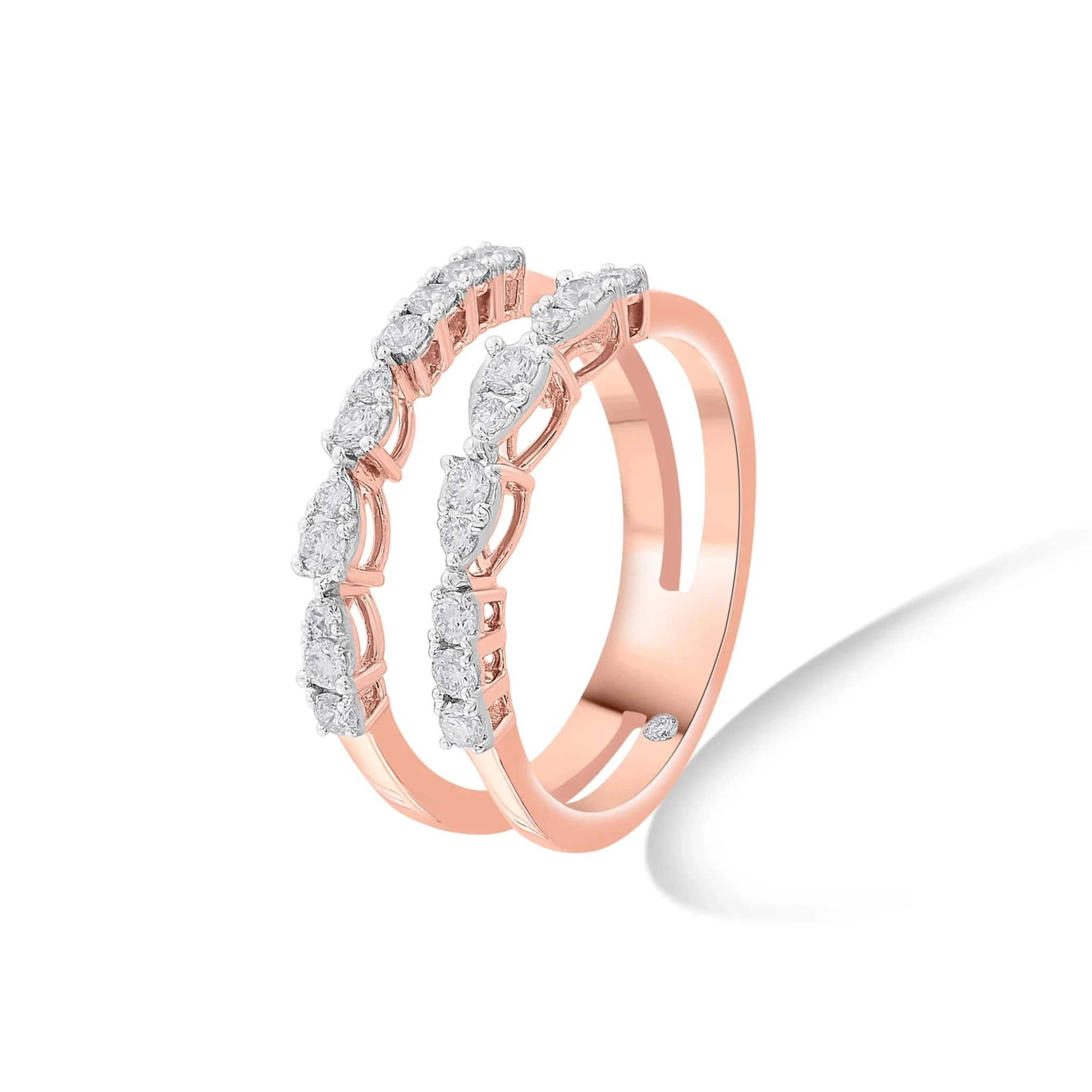 Enchante Luxe Open Pave Petal Band