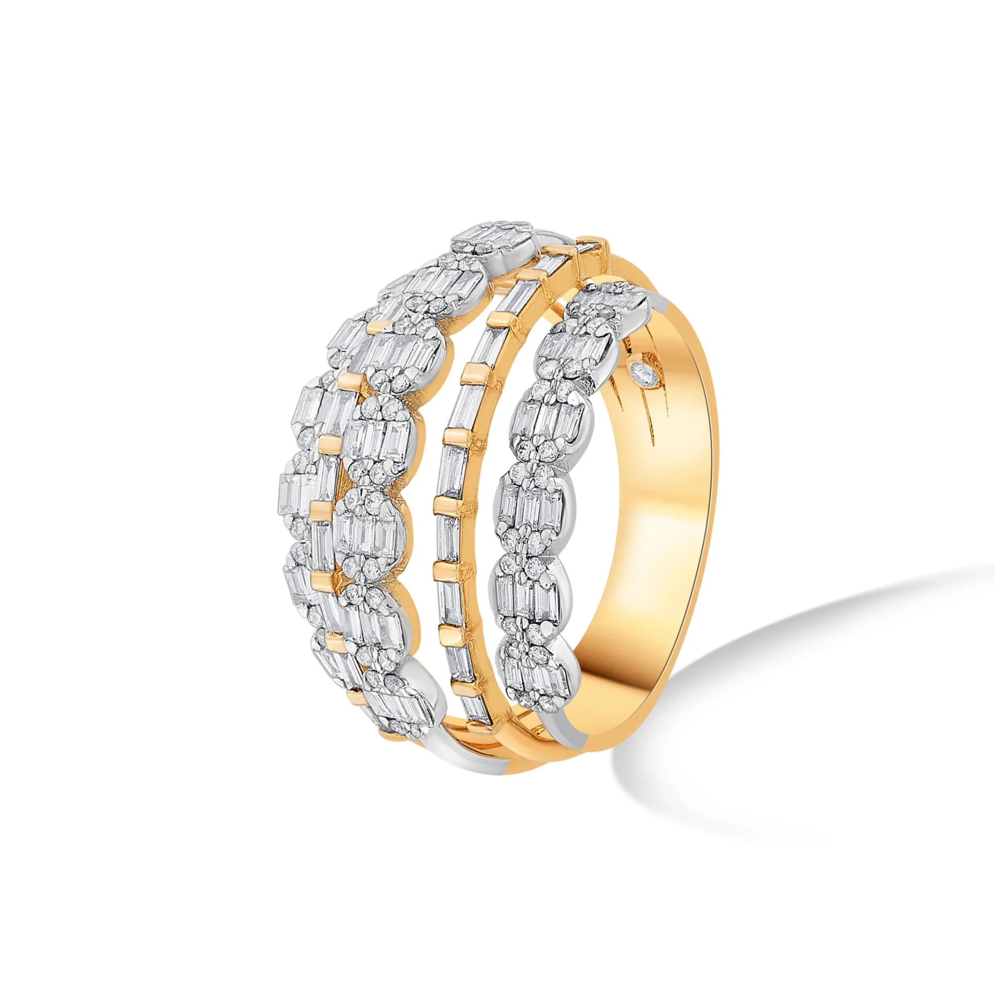 Enchante Majestic Mixed-Cut Stacker Ring