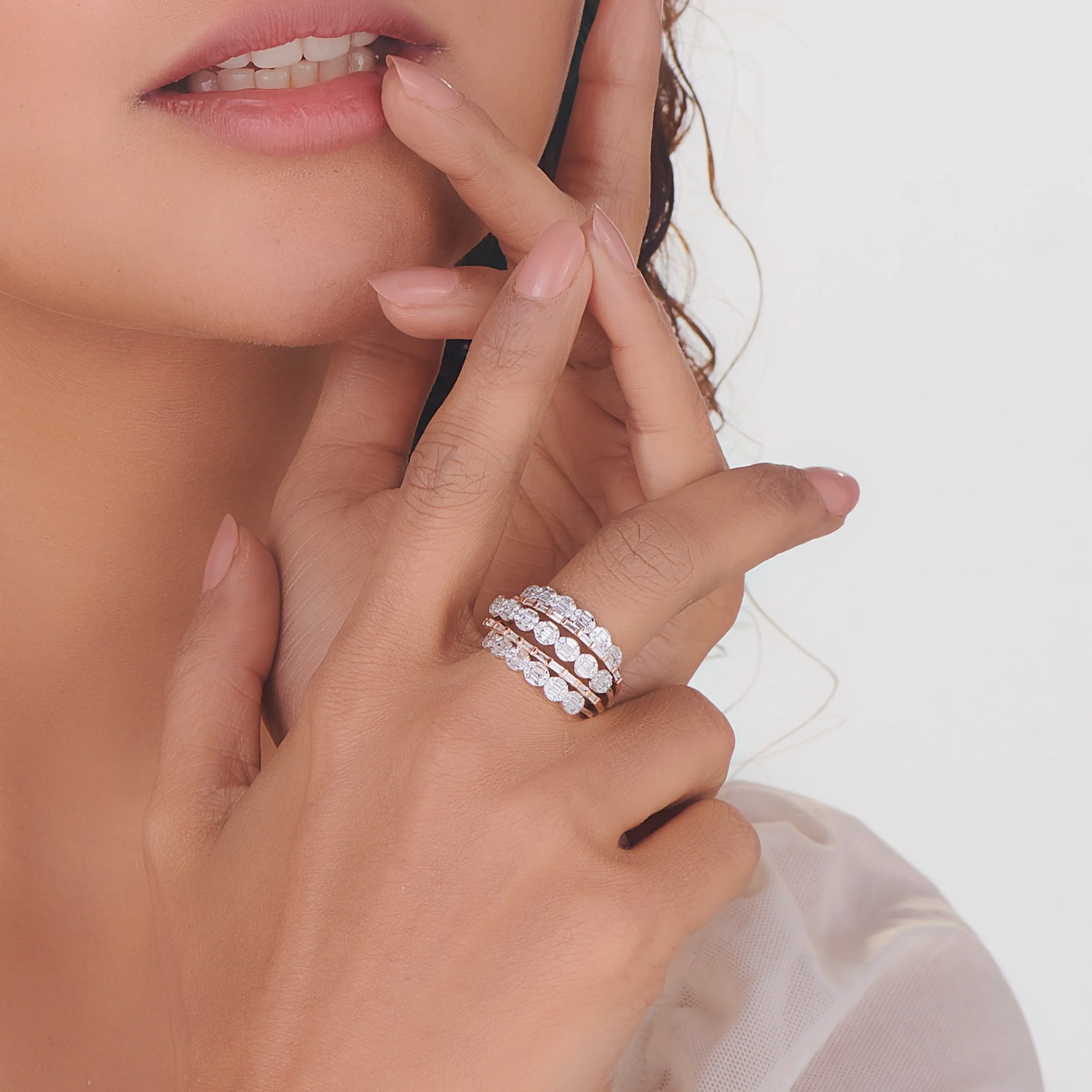 Enchante Majestic Mixed-Cut Stacker Ring - Image 2