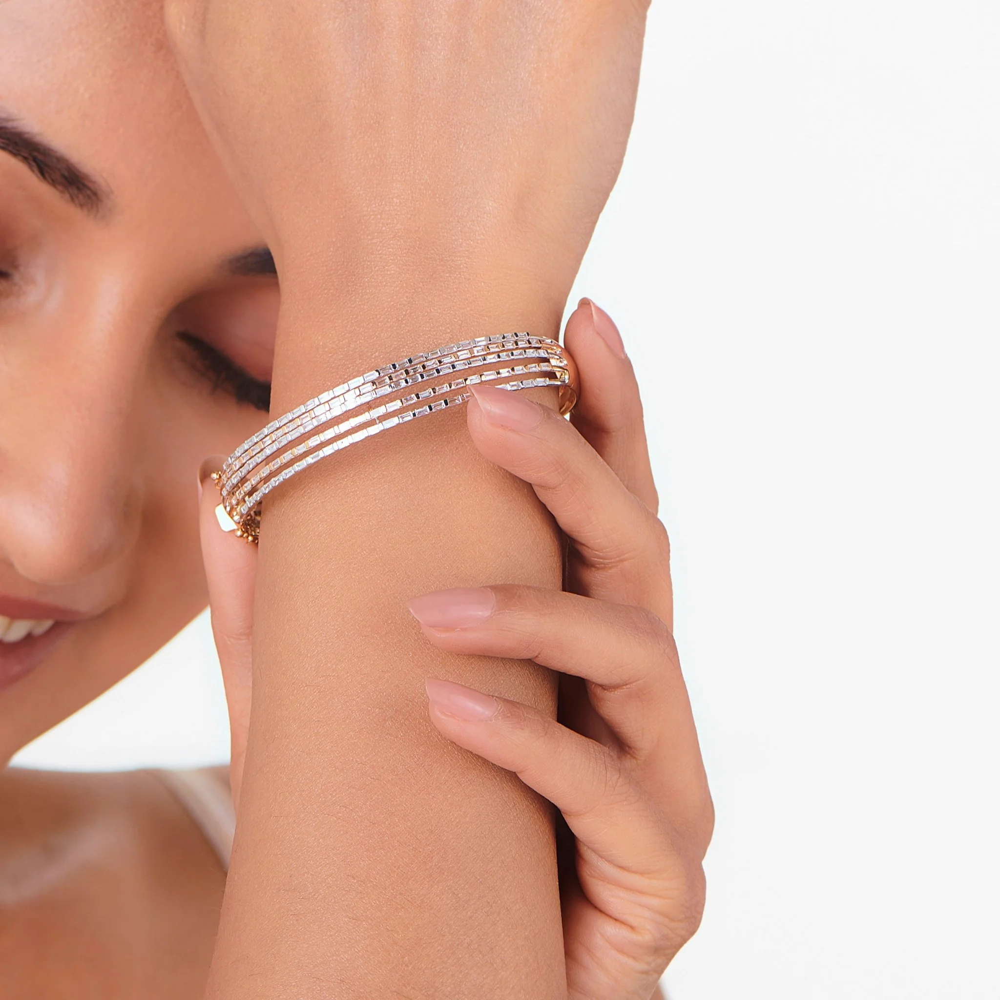 Enchante Radiant Three-Lane Cuff Bracelet - Image 2
