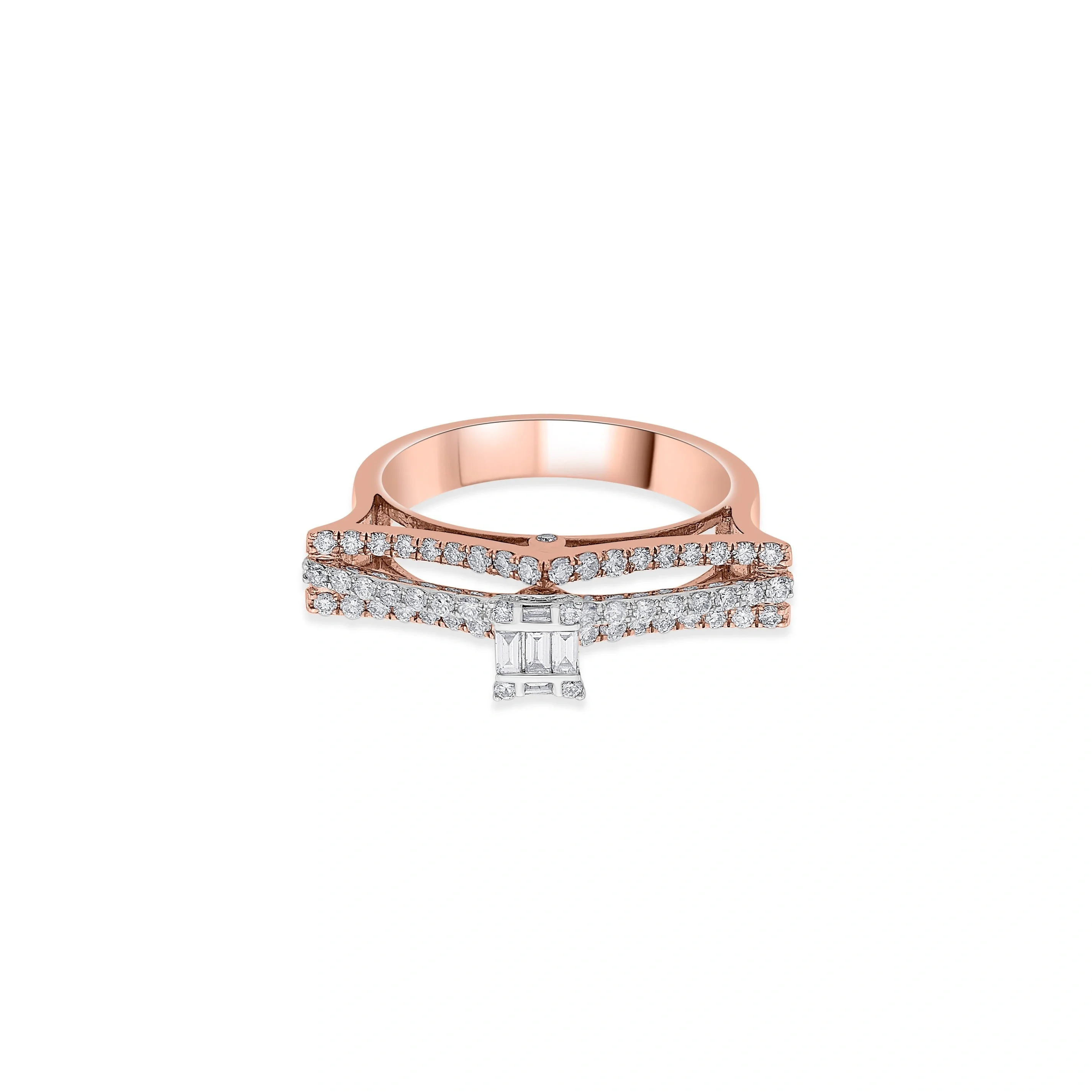Enchante Sparkle Suspension Statement Ring - Image 3