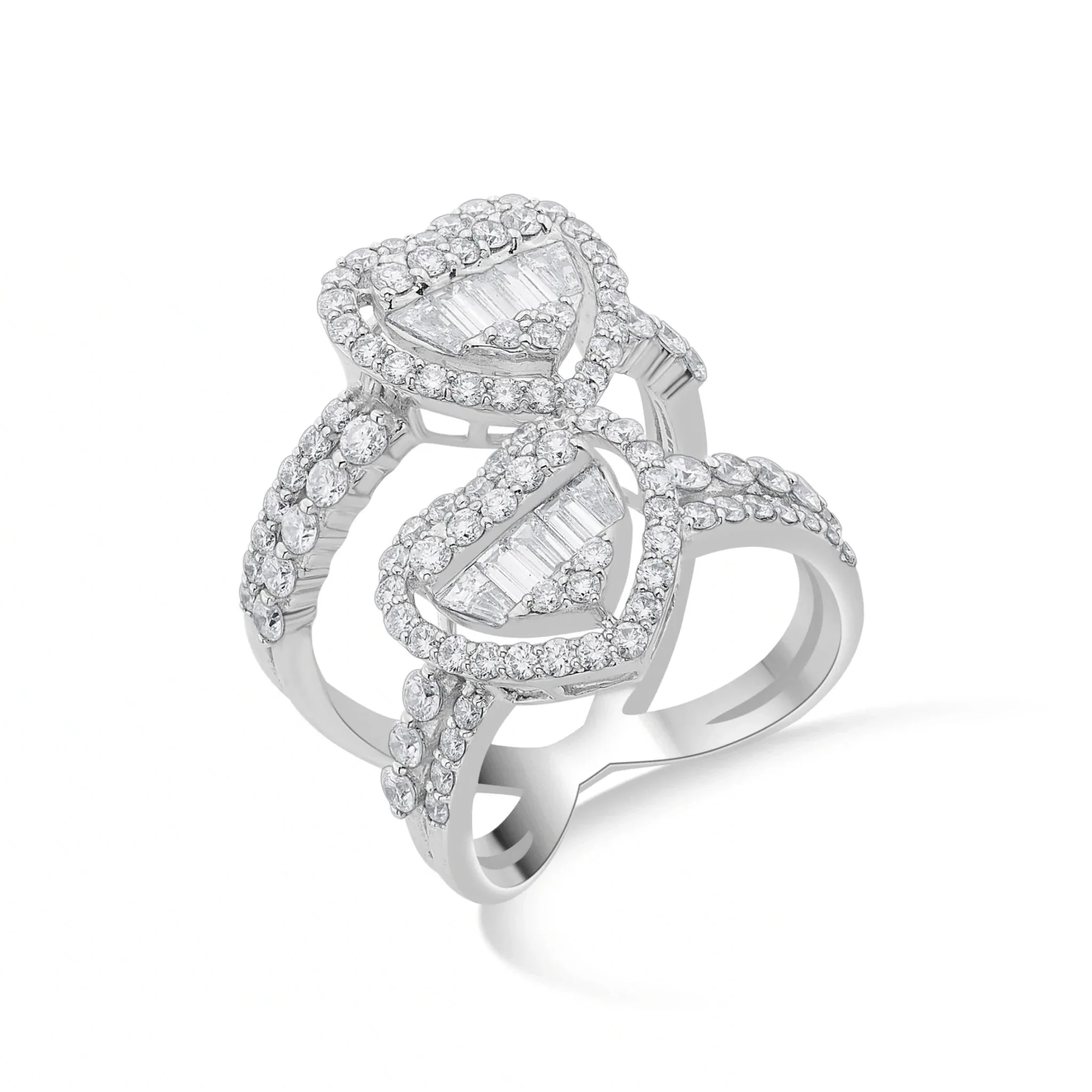 Enchante Twin Teardrop Baguette Ring