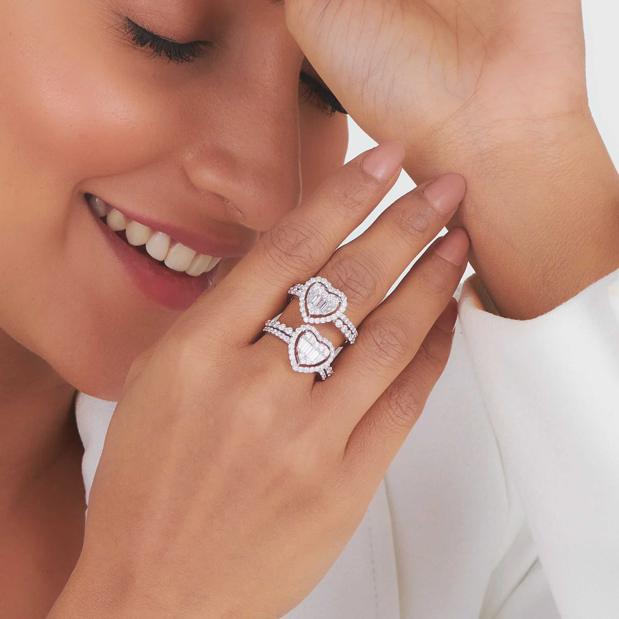 Enchante Twin Teardrop Baguette Ring - Image 2