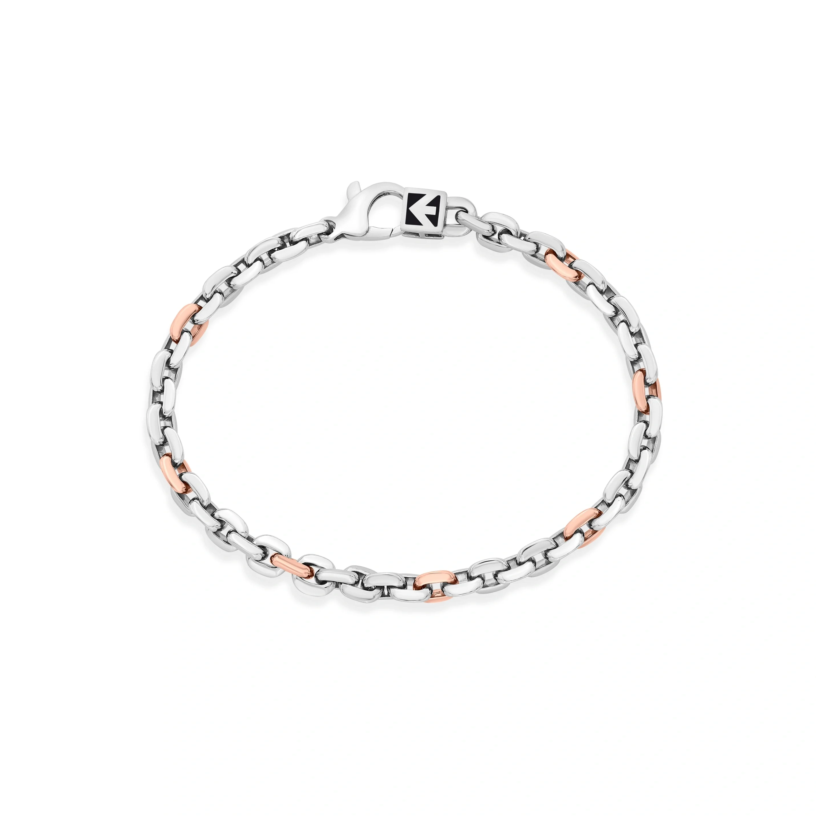 Hugo Dual Tone Link Charm Bracelet