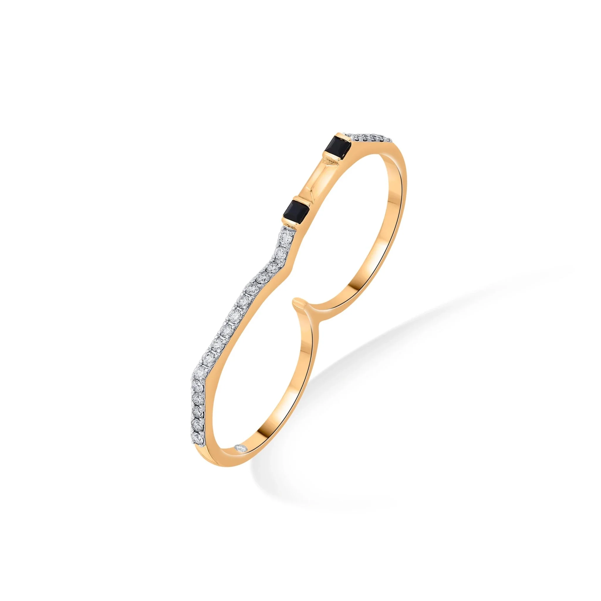 Kismet Midnight Link Dual Band Ring