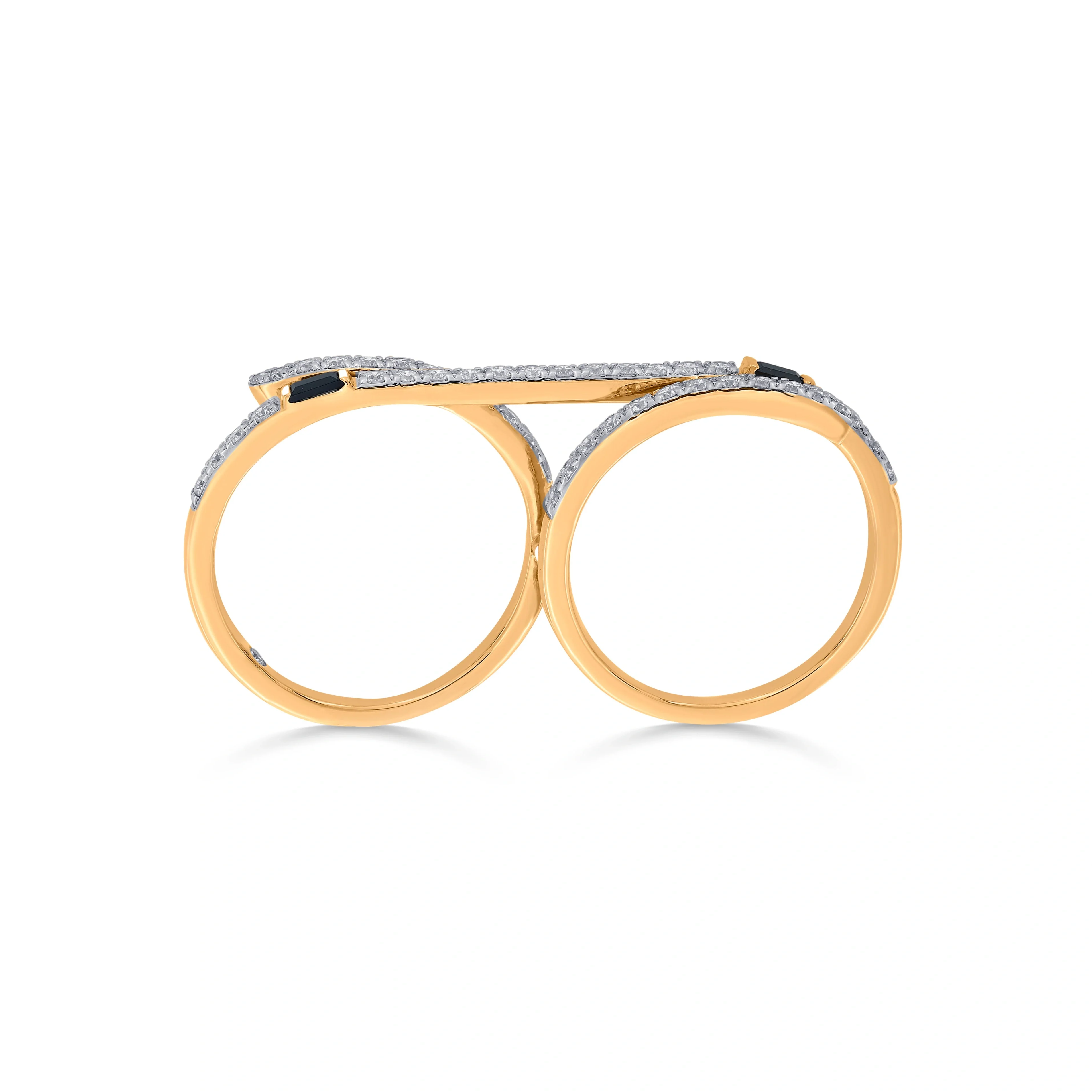 Kismet Noir Curve Dual Band Ring - Image 4