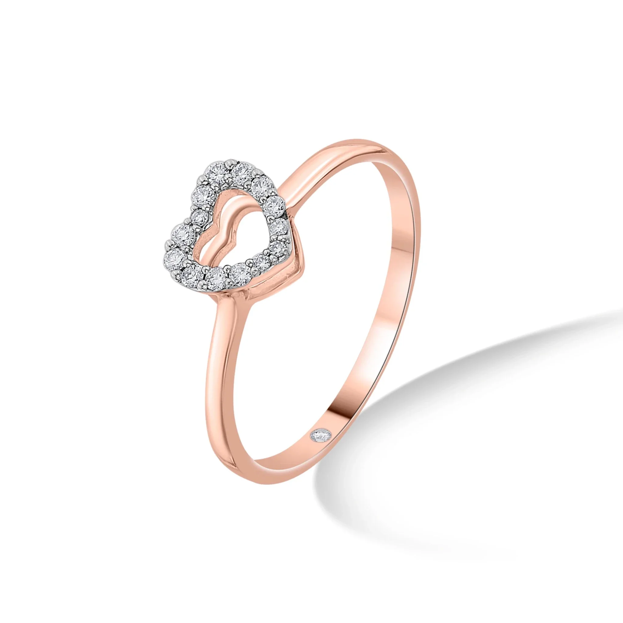 Love Knot Diamond Whisper Heart Ring