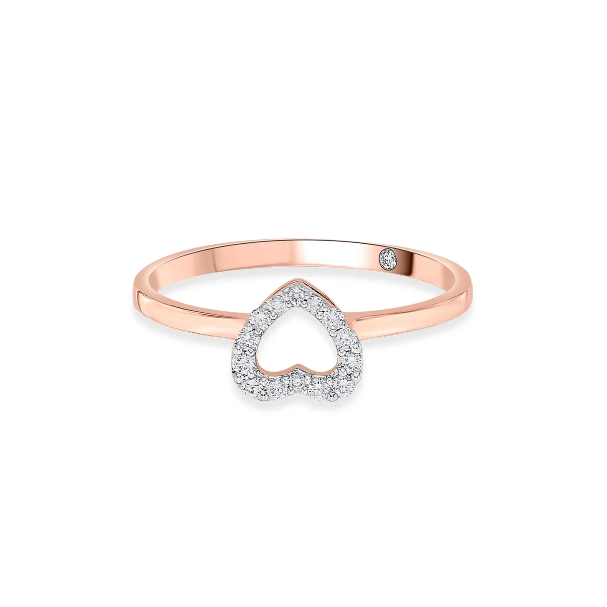 Love Knot Diamond Whisper Heart Ring - Image 3