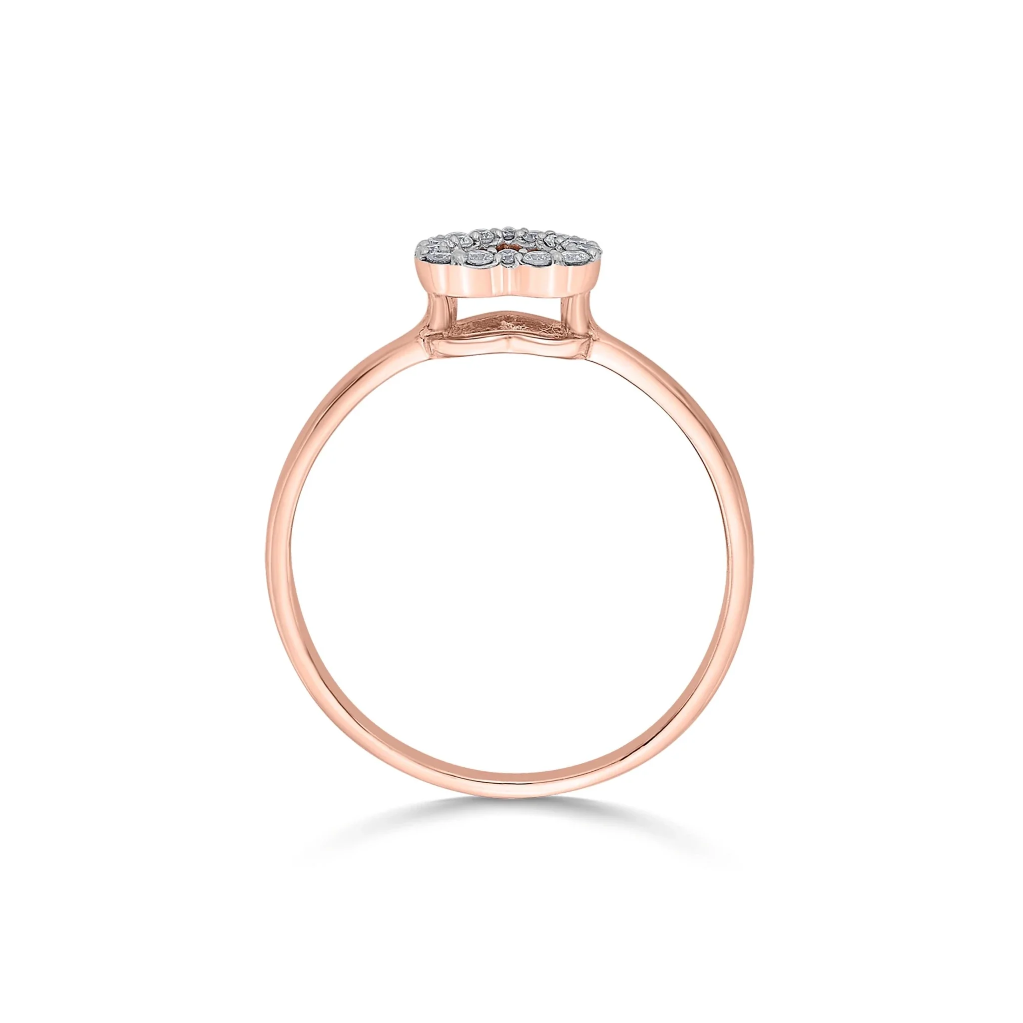 Love Knot Diamond Whisper Heart Ring - Image 4