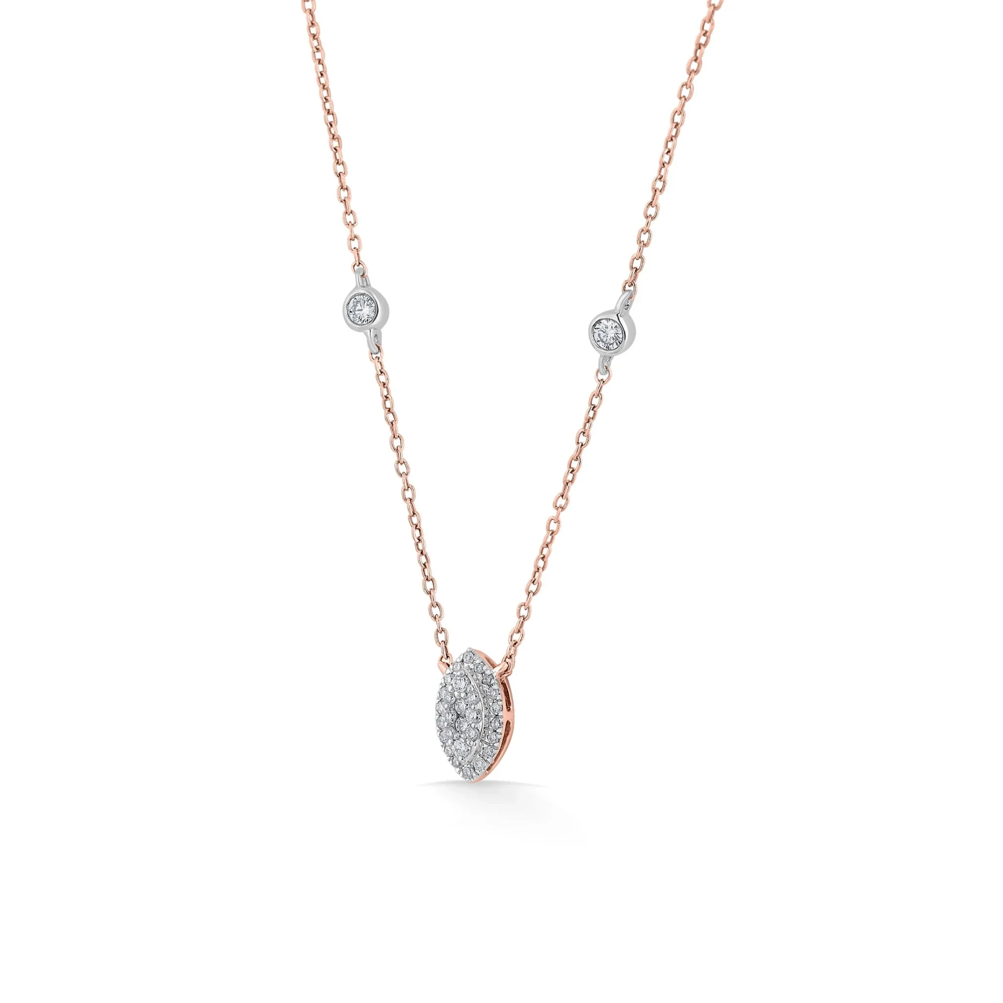 Marquise Mirage Diamond Deck Up Necklace - Image 3