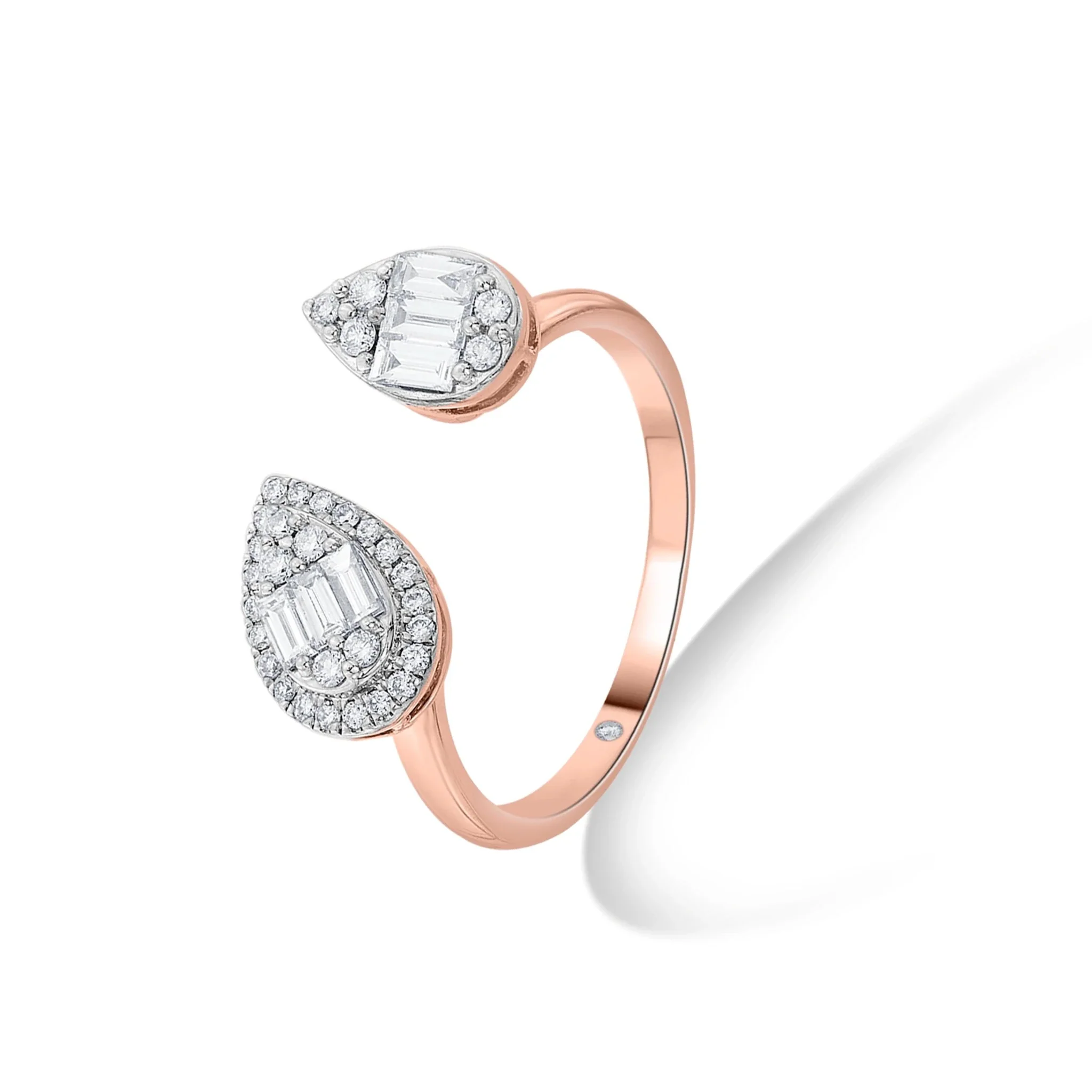 MOI Twin Teardrop Symphony Ring