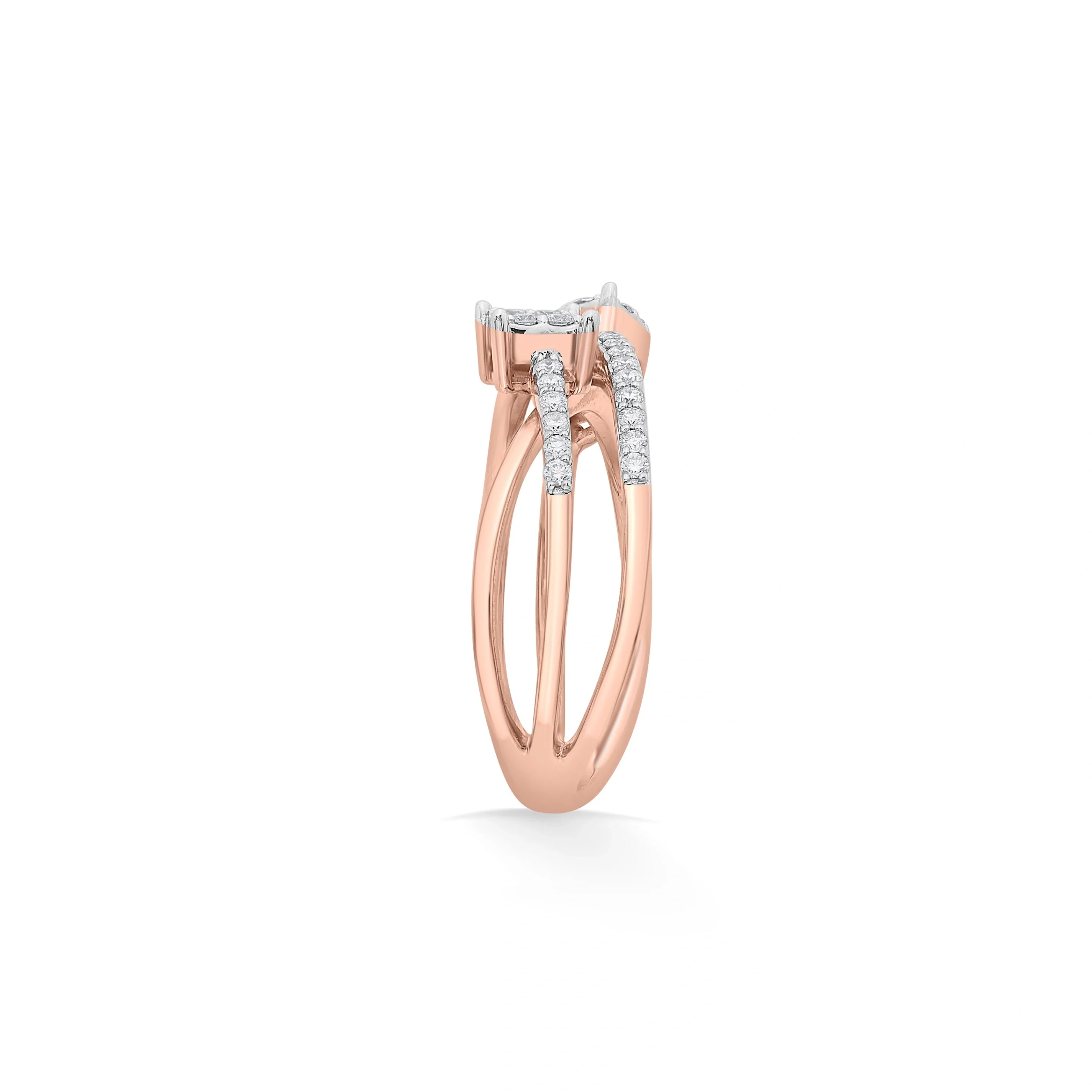 Rose Dazzle Duo Diamond Ring - Image 5