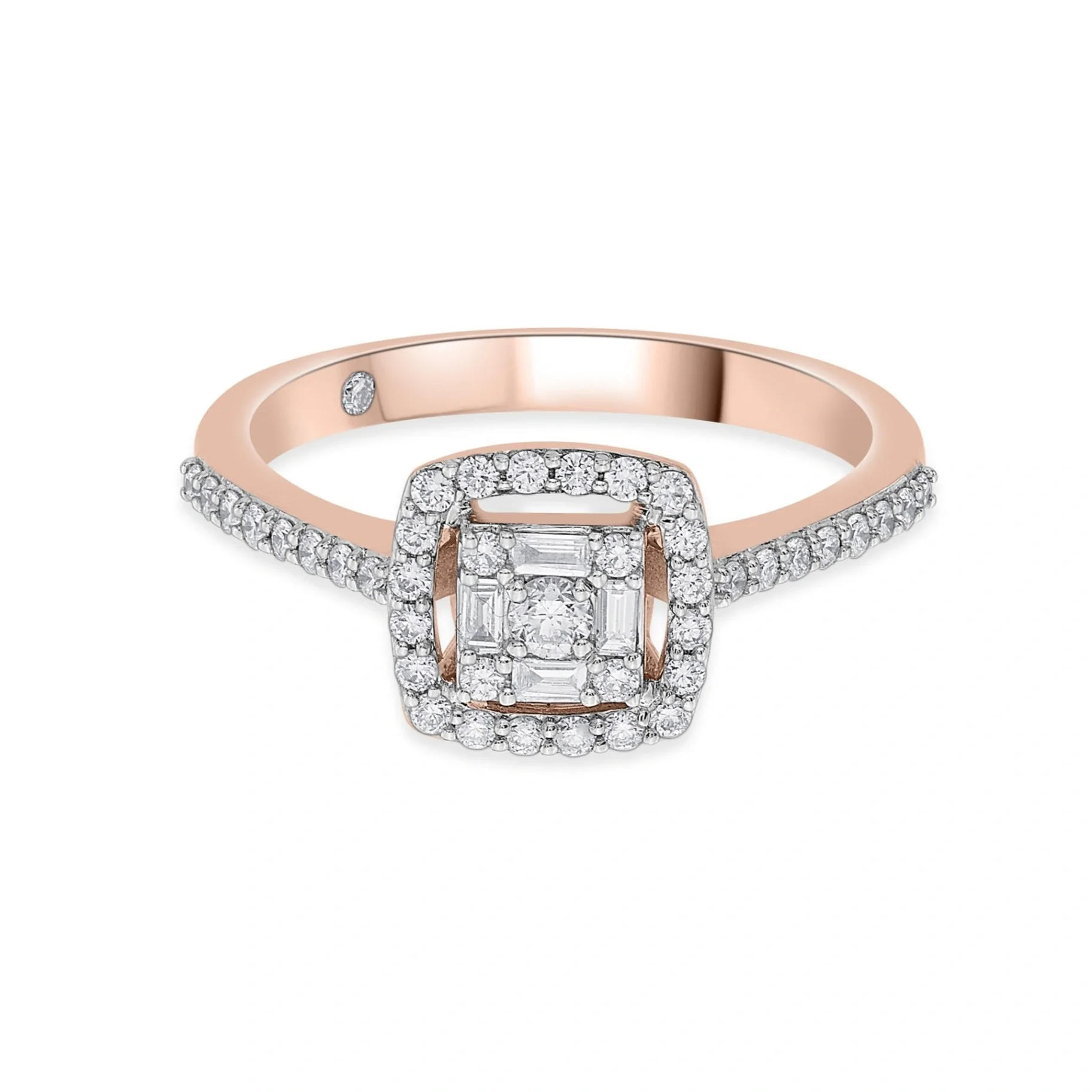 Rose Royale Halo Diamond Ring - Image 3