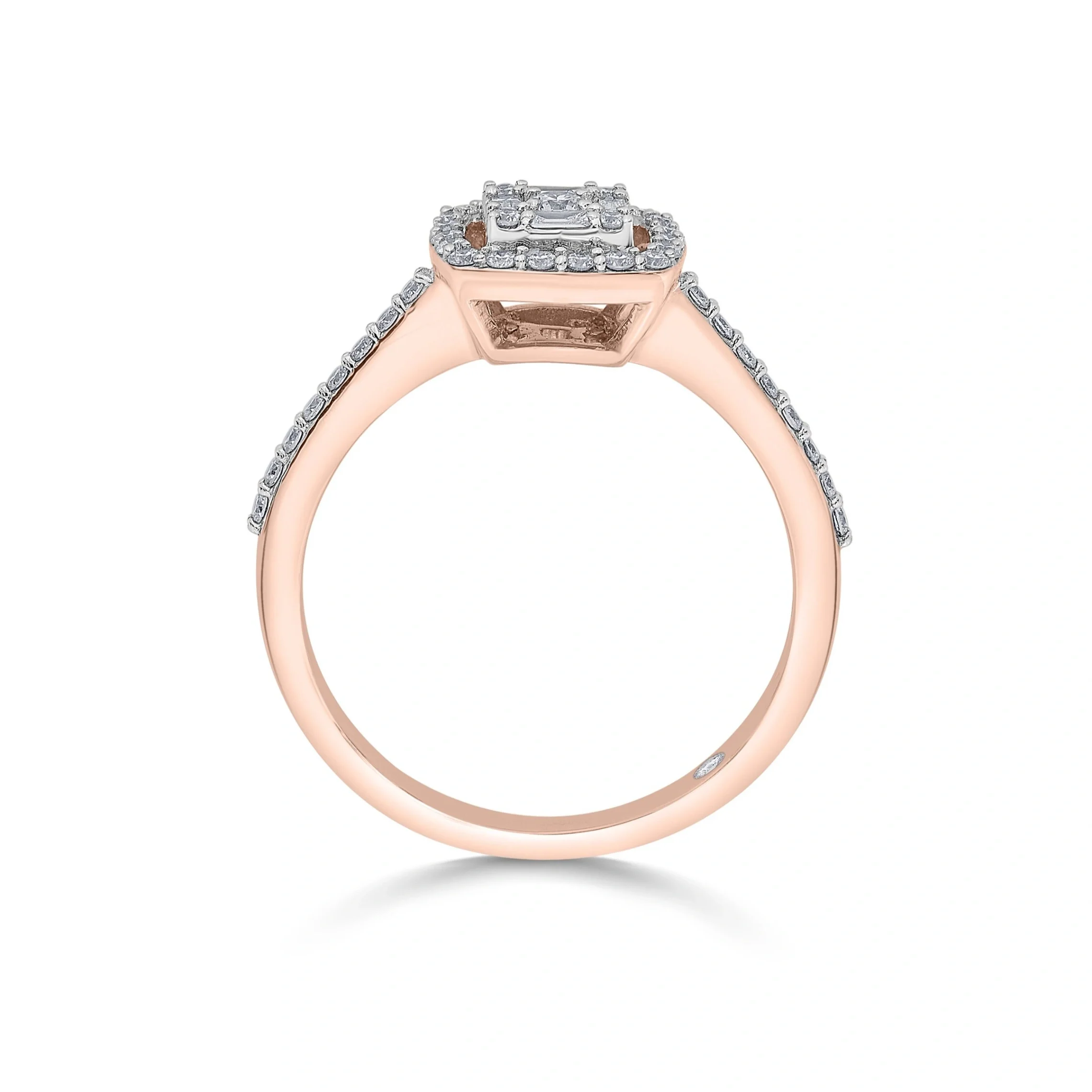 Rose Royale Halo Diamond Ring - Image 4