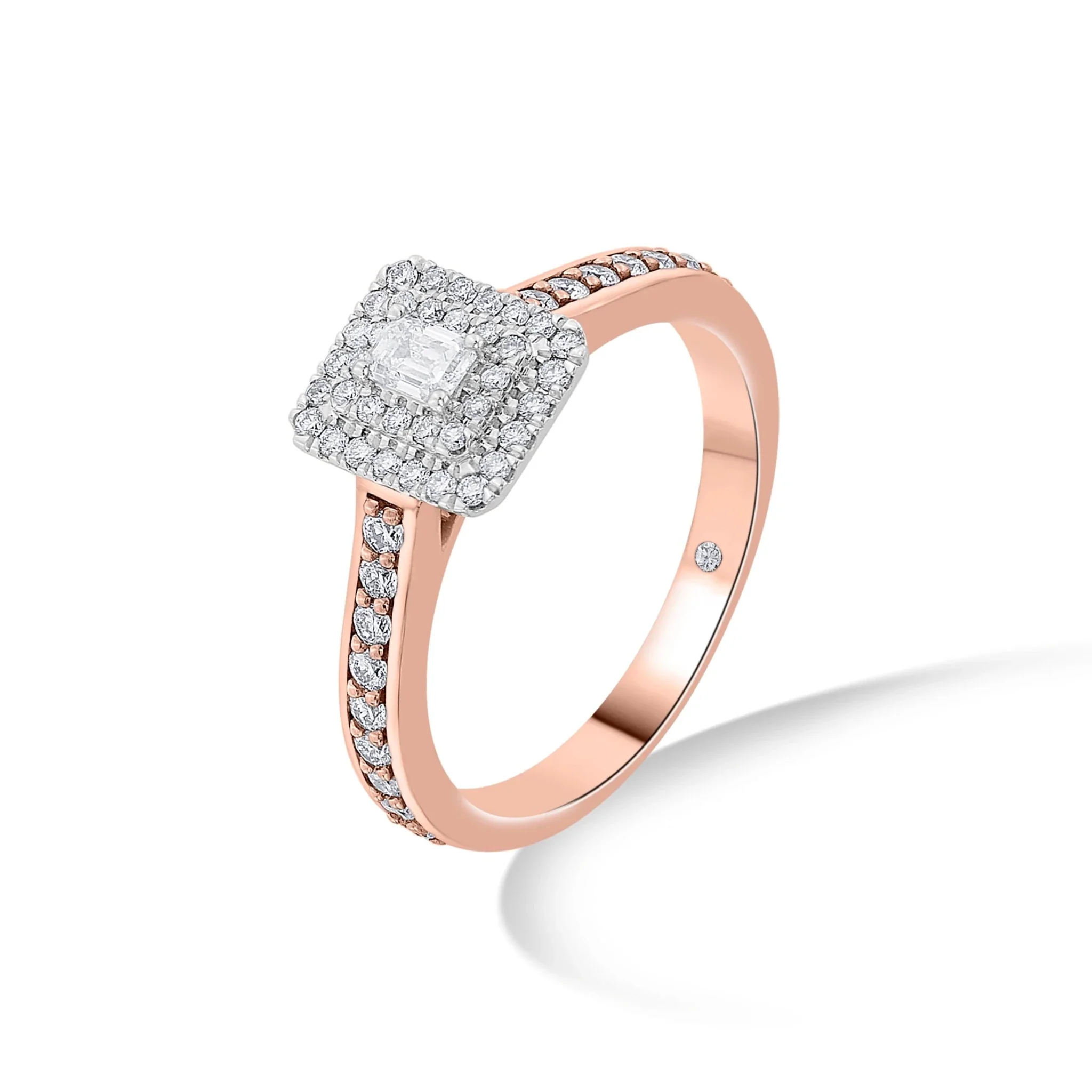 Sassy Dazzling Diva Emerald Halo Ring