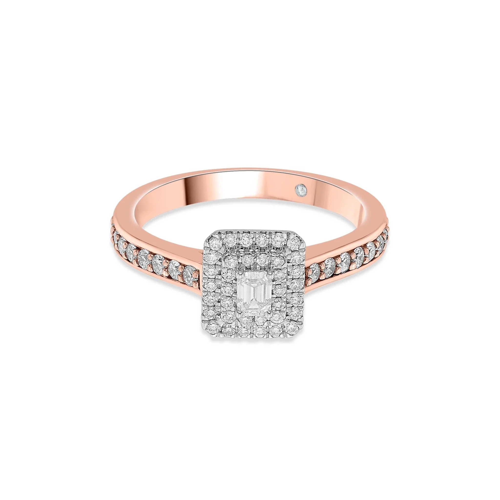 Sassy Dazzling Diva Emerald Halo Ring - Image 3