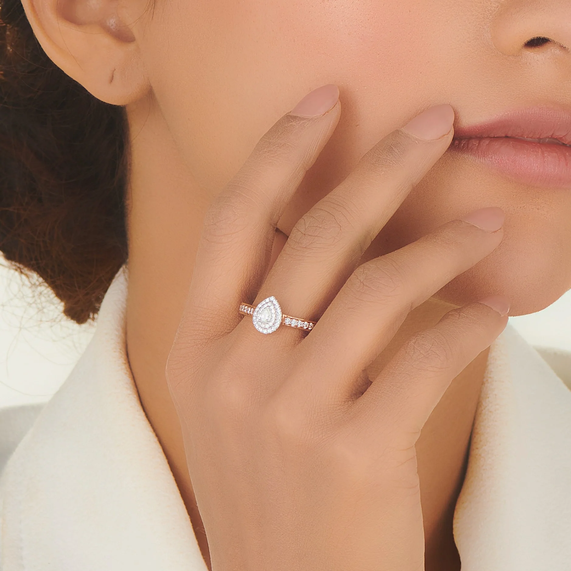 Sassy Radiant Allure Teardrop Sparkle Ring - Image 2