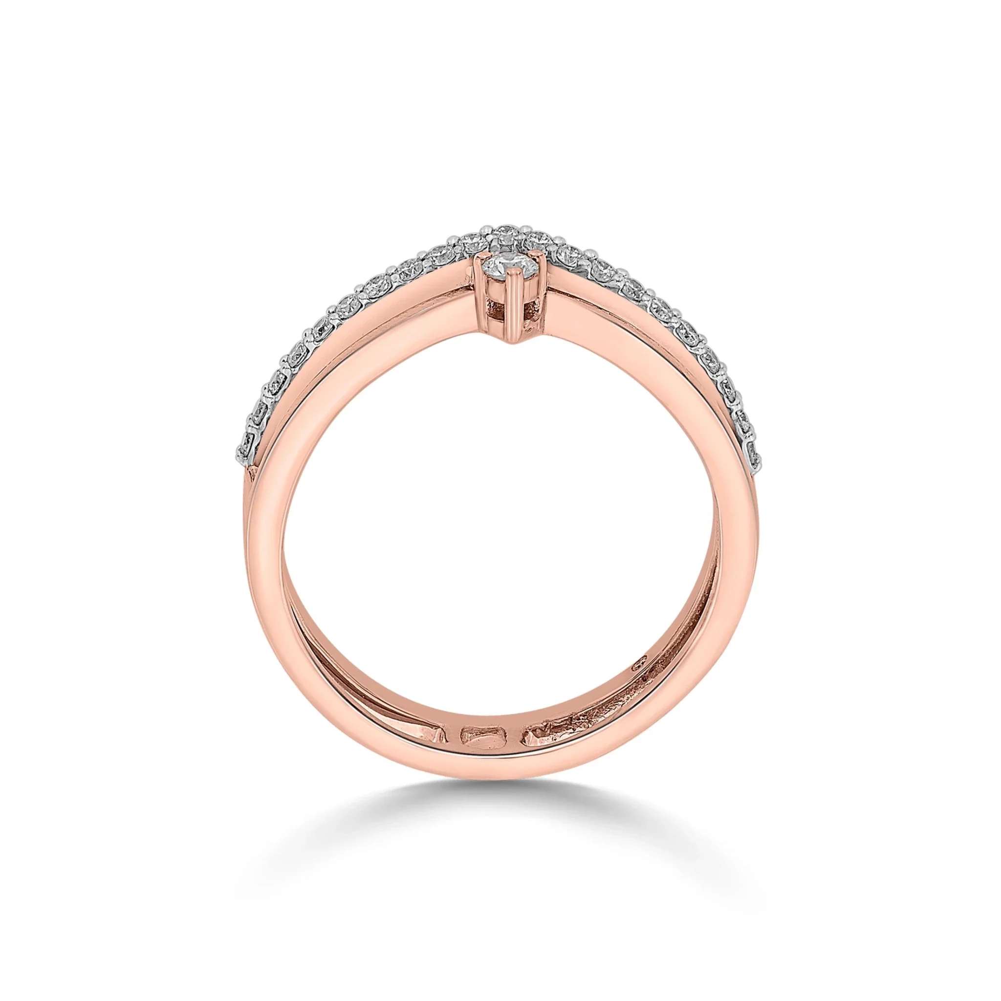 Sassy Rose Diamond Chevron Ring - Image 4