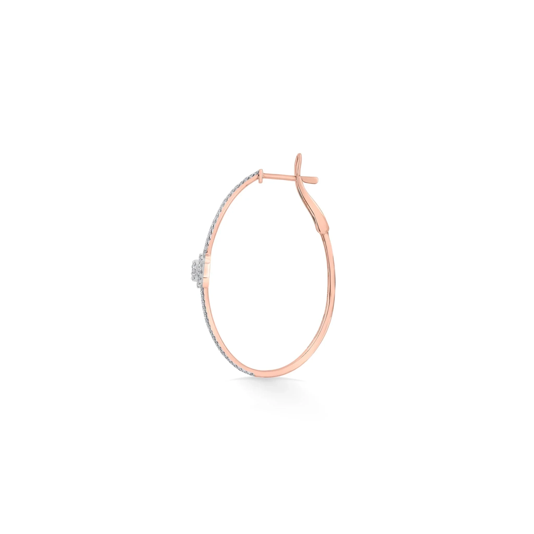 Sassy Round Pave Hoops - Image 3