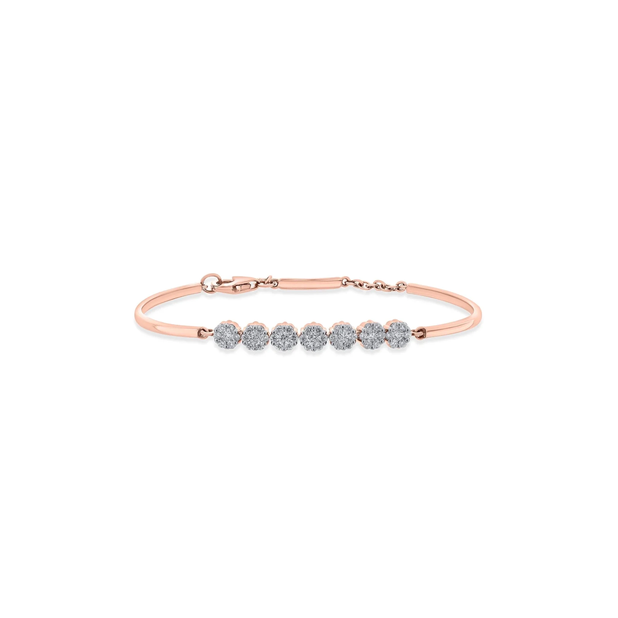 Sassy Seven Sparkle Cluster Bracelet