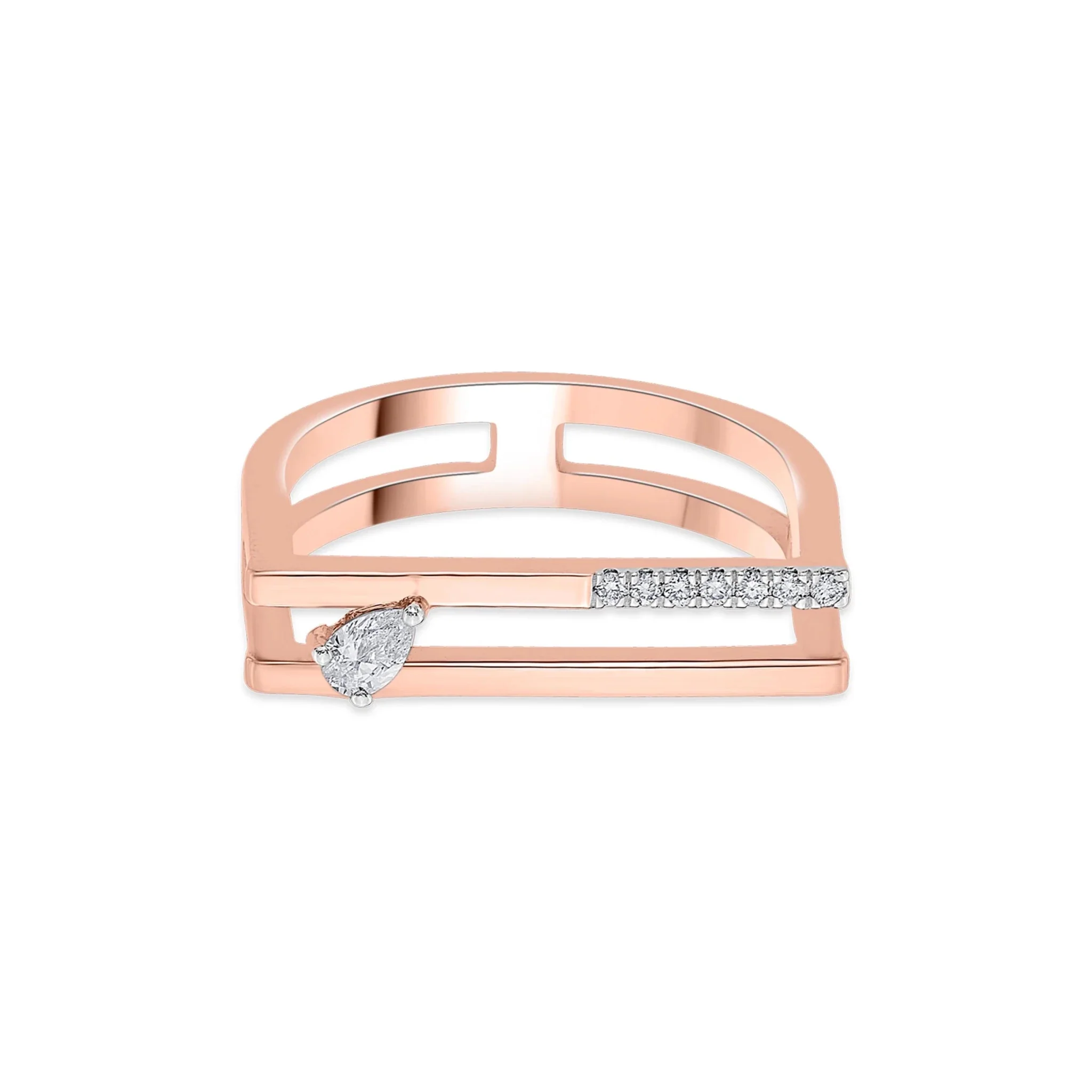 Seven Up Abstract Bar Ring - Image 3