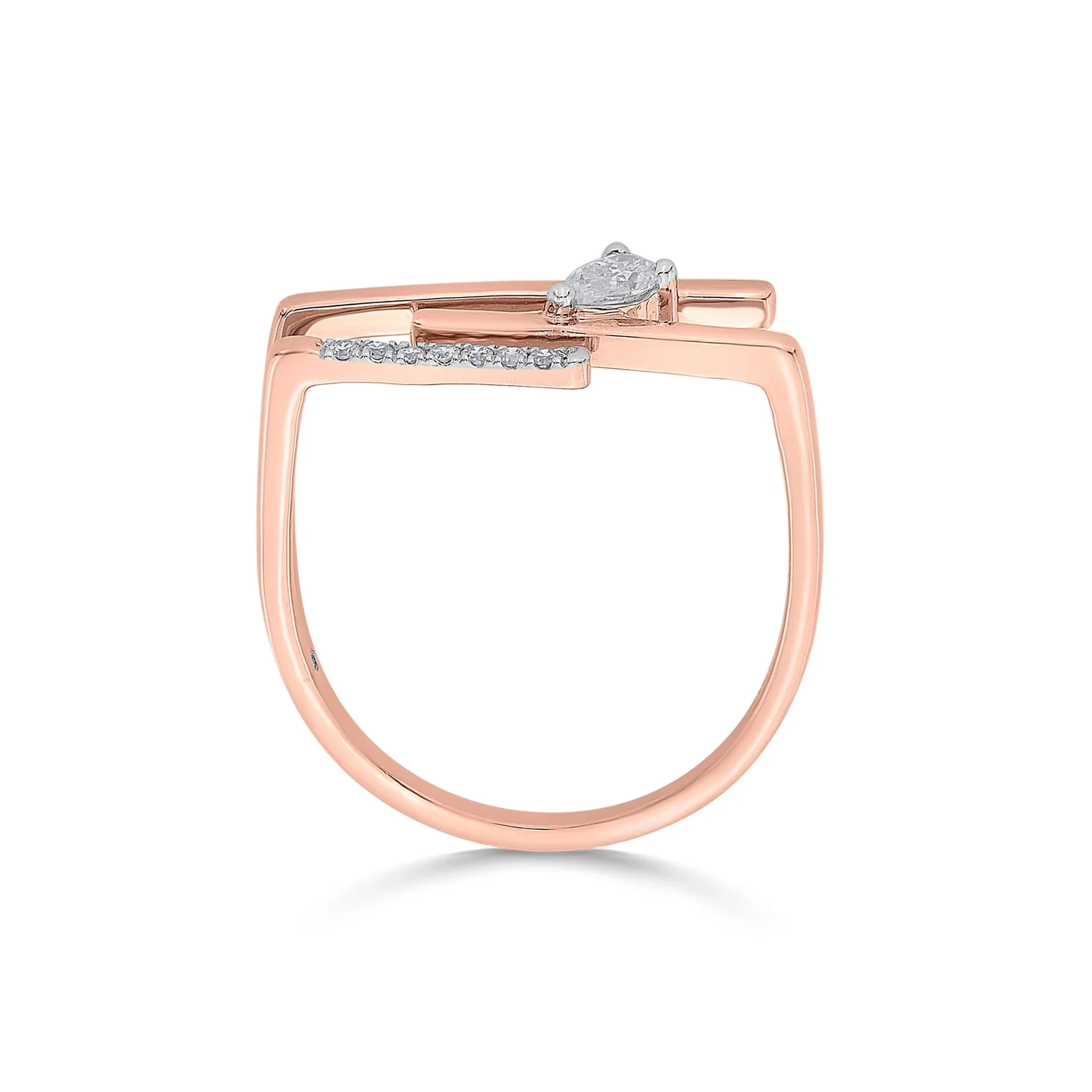 Seven Up Abstract Tri Bar Ring - Image 4