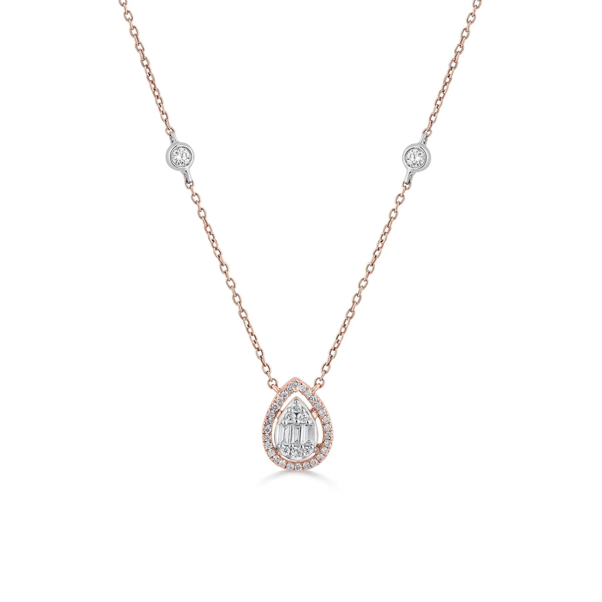 Signature Extra Small Drop Pave Solitaire Pendant - Image 3