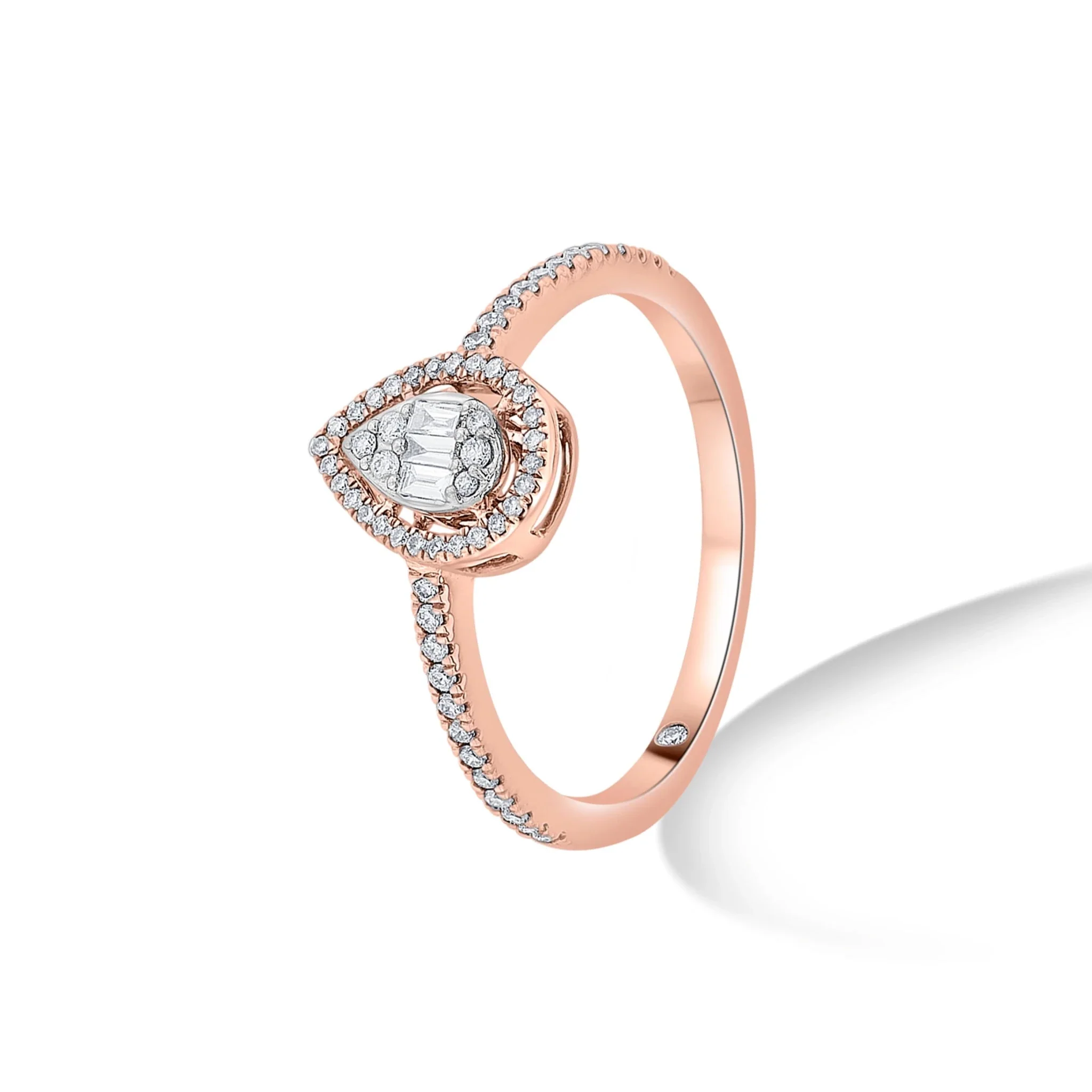 Signature Extra Small Drop Pave Solitaire Ring