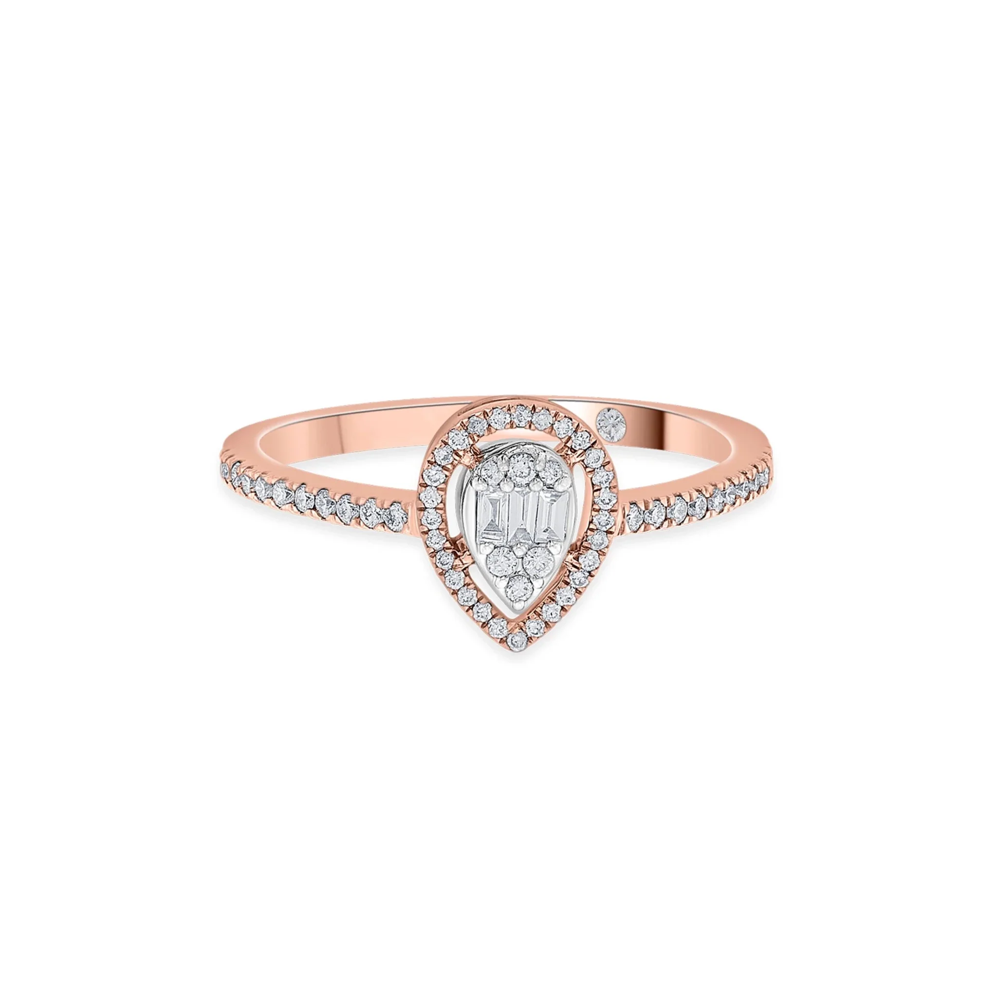 Signature Extra Small Drop Pave Solitaire Ring - Image 3