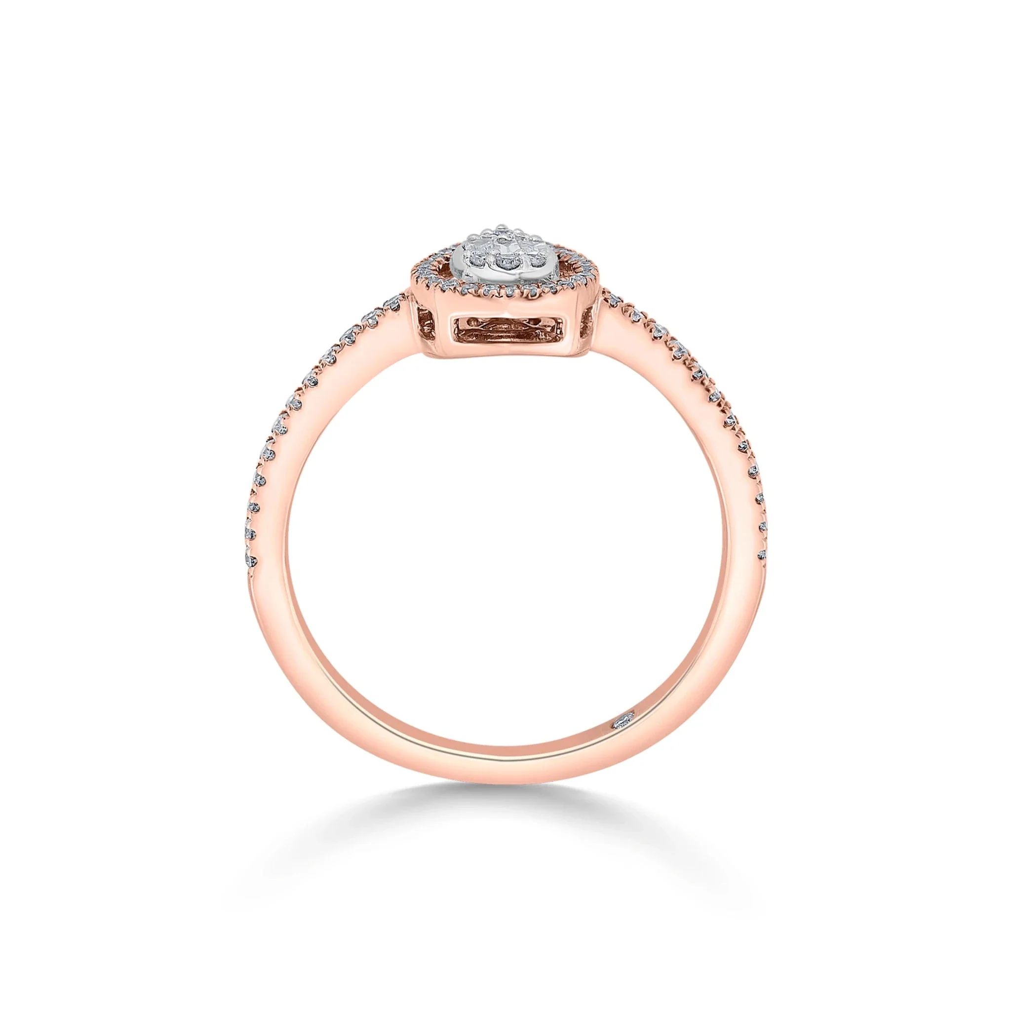 Signature Extra Small Drop Pave Solitaire Ring - Image 4