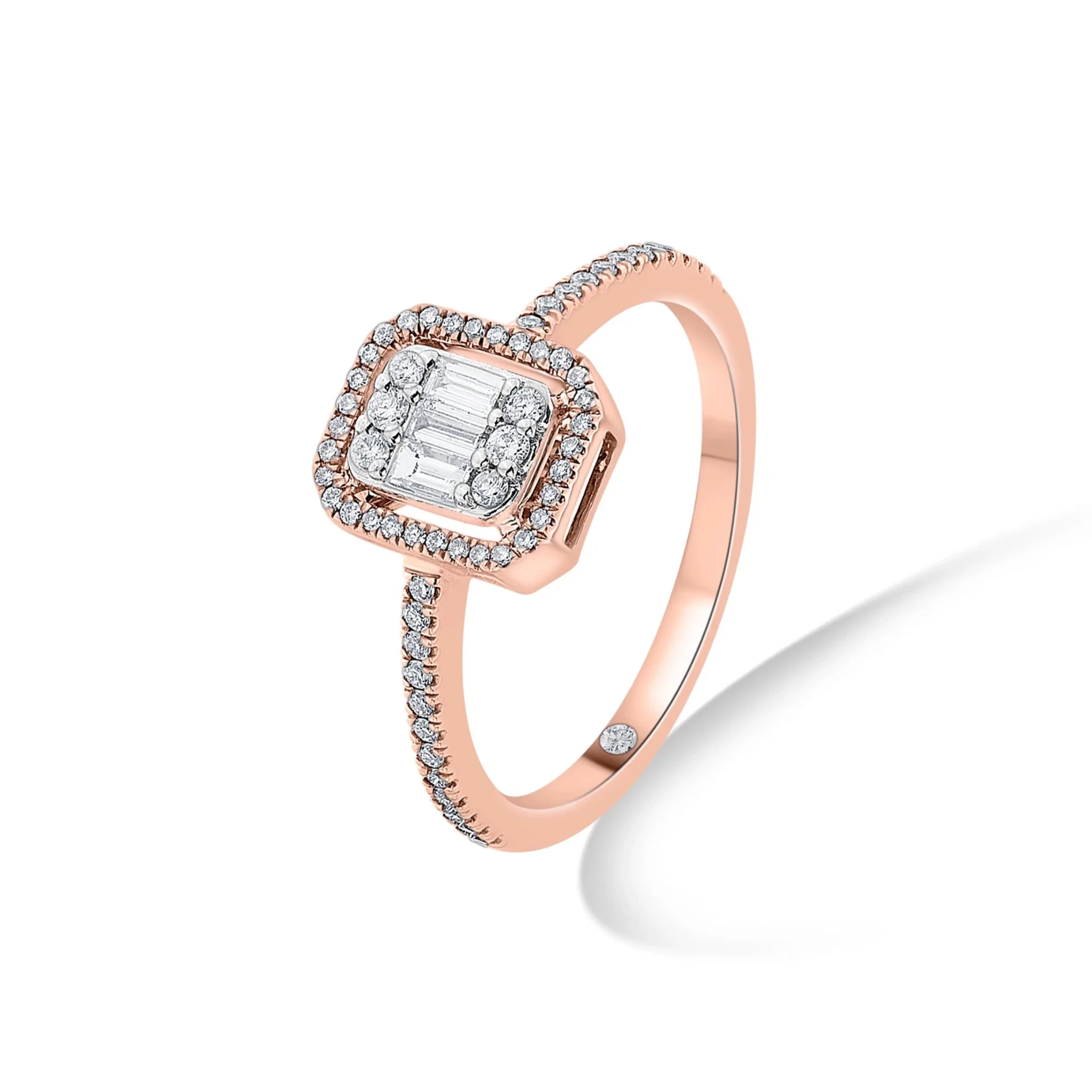 Signature Extra Small Emerald Pave Solitaire Ring