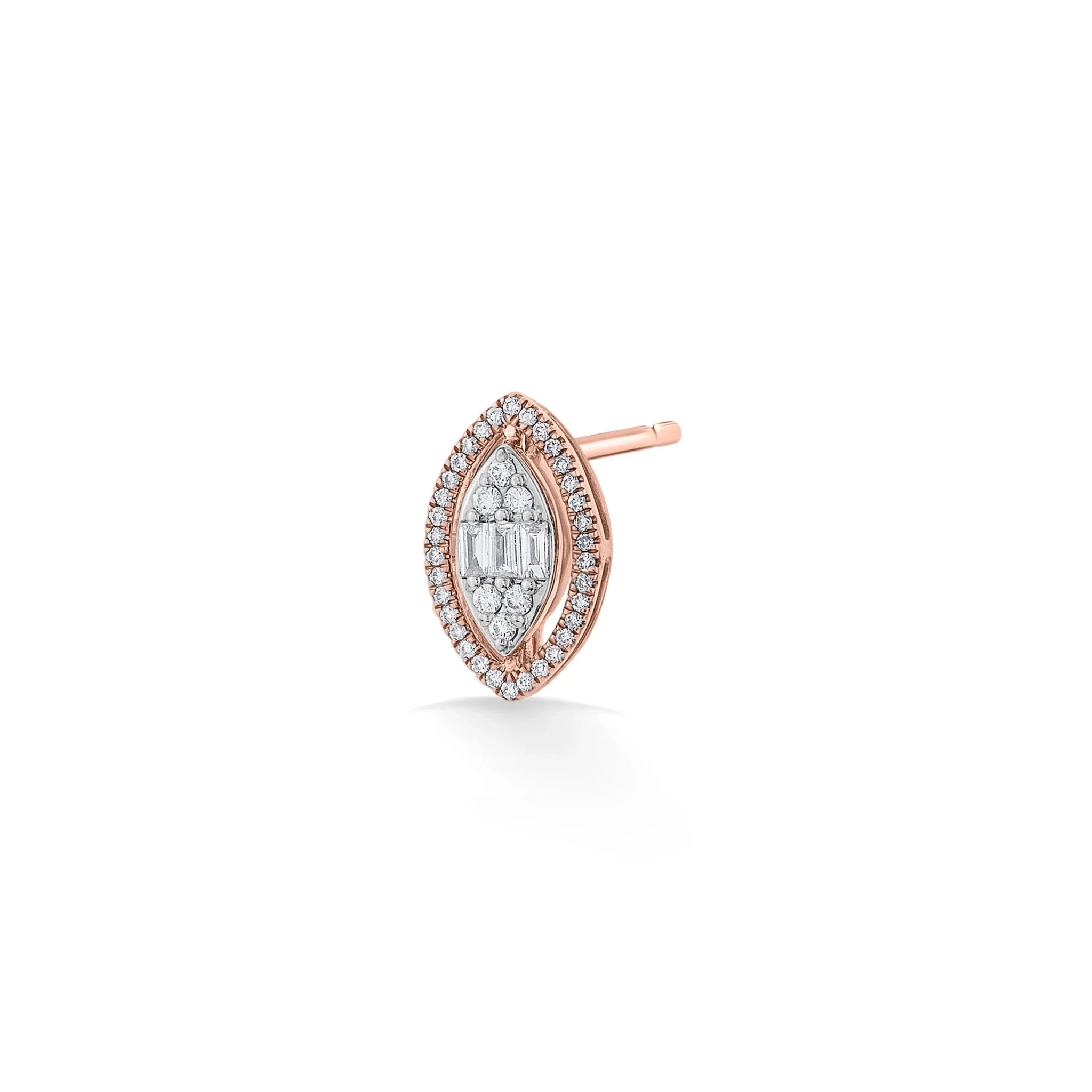 Signature Extra Small Marquise Pave Solitaire Earrings - Image 3