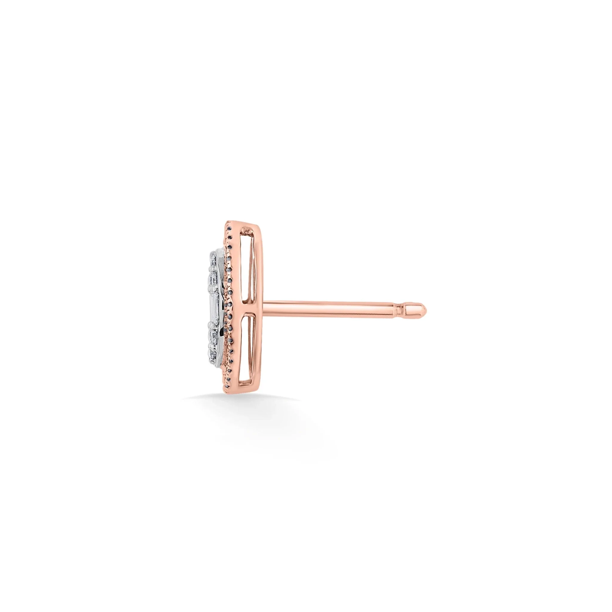 Signature Extra Small Marquise Pave Solitaire Earrings - Image 4