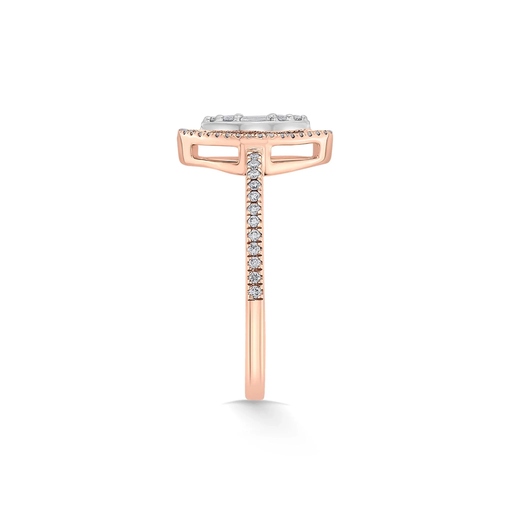 Signature Extra Small Marquise Pave Solitaire Ring - Image 5