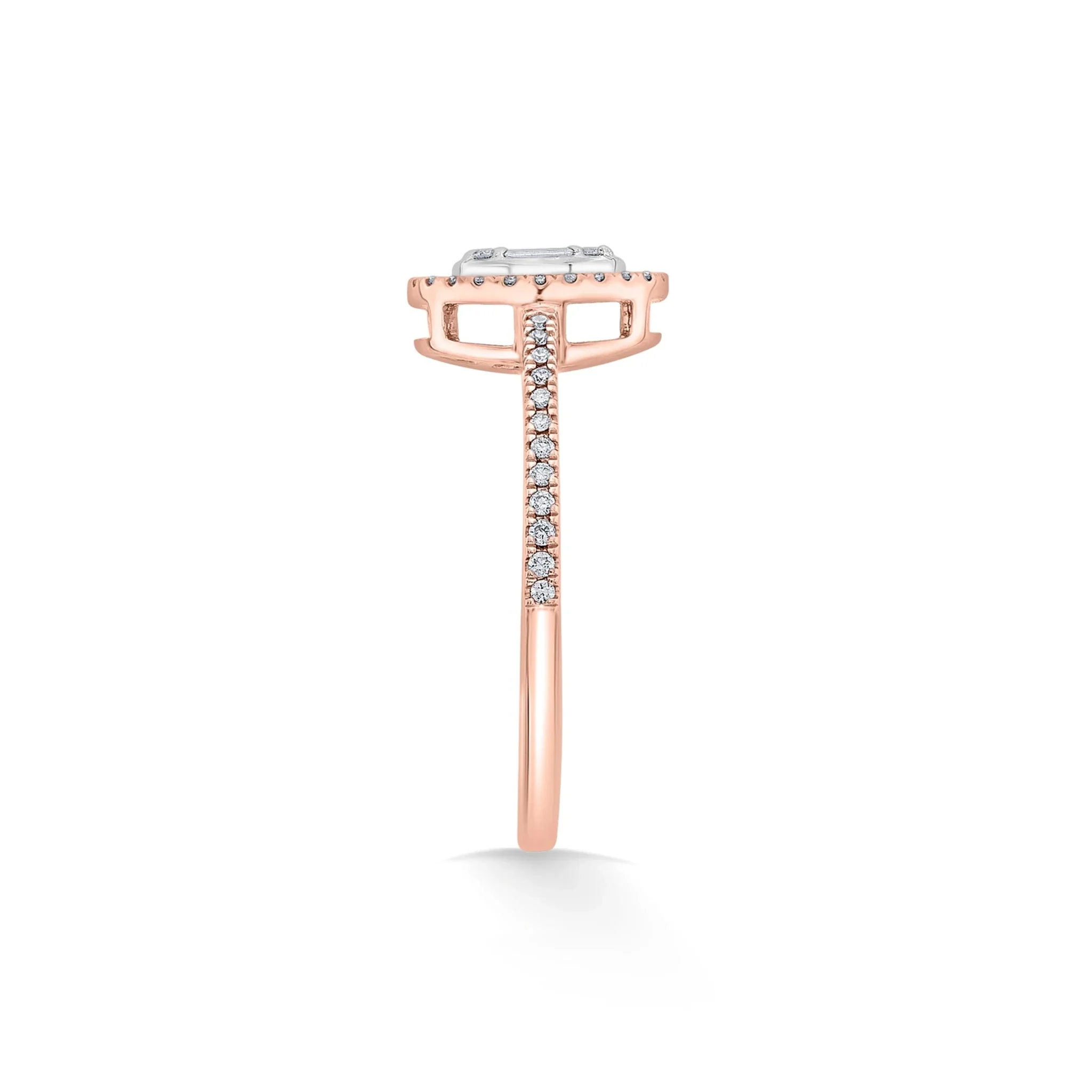 Signature Extra Small Oval Pave Solitaire Ring - Image 5