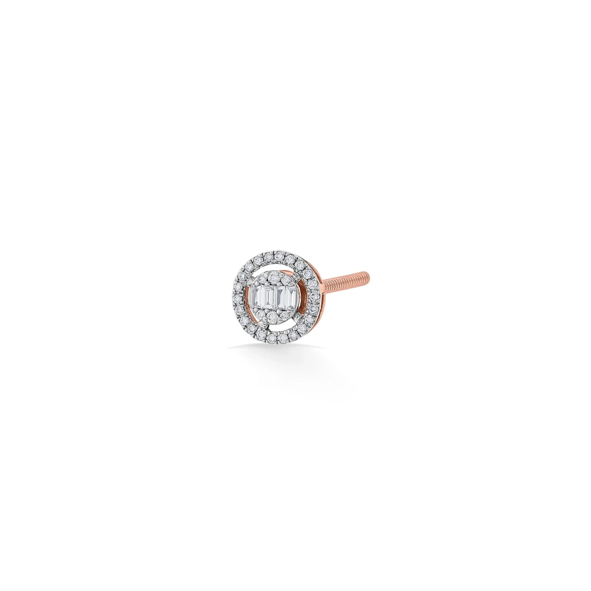 Signature Extra Small Round Pave Solitaire Earrings - Image 3