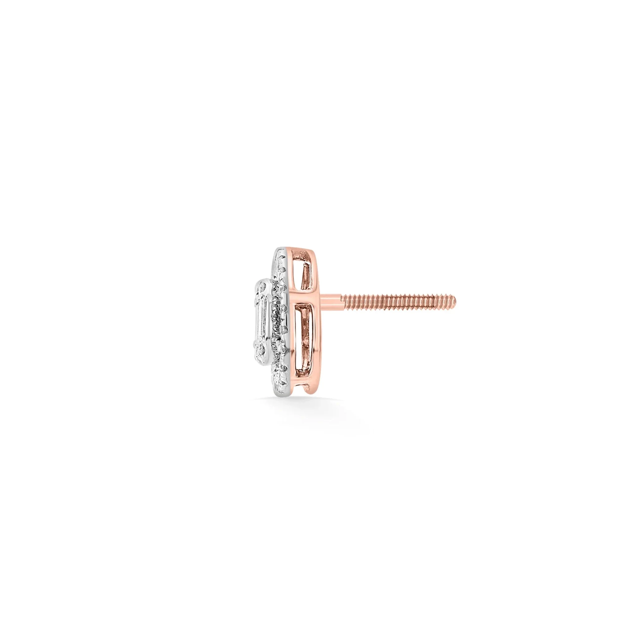 Signature Extra Small Round Pave Solitaire Earrings - Image 4
