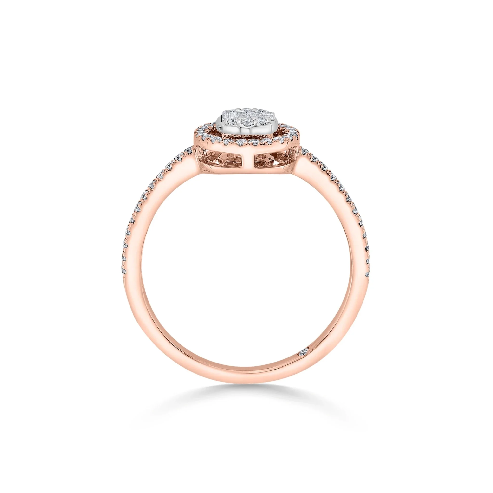 Signature Extra Small Round Pave Solitaire Ring - Image 4
