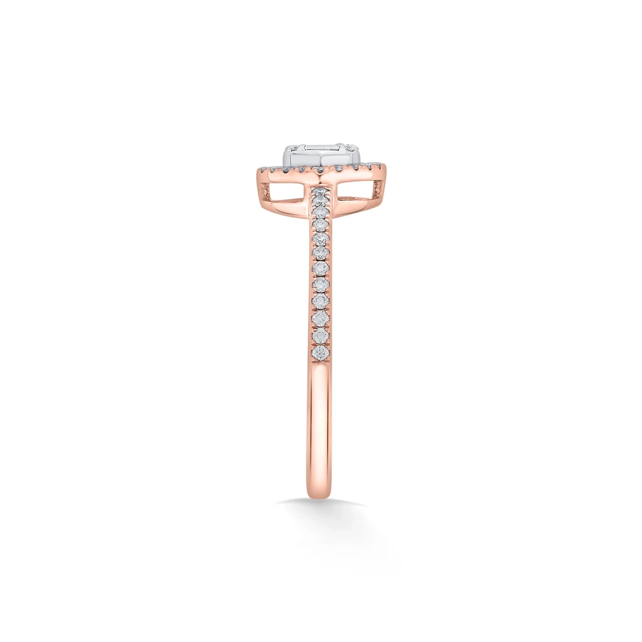 Signature Extra Small Round Pave Solitaire Ring - Image 5