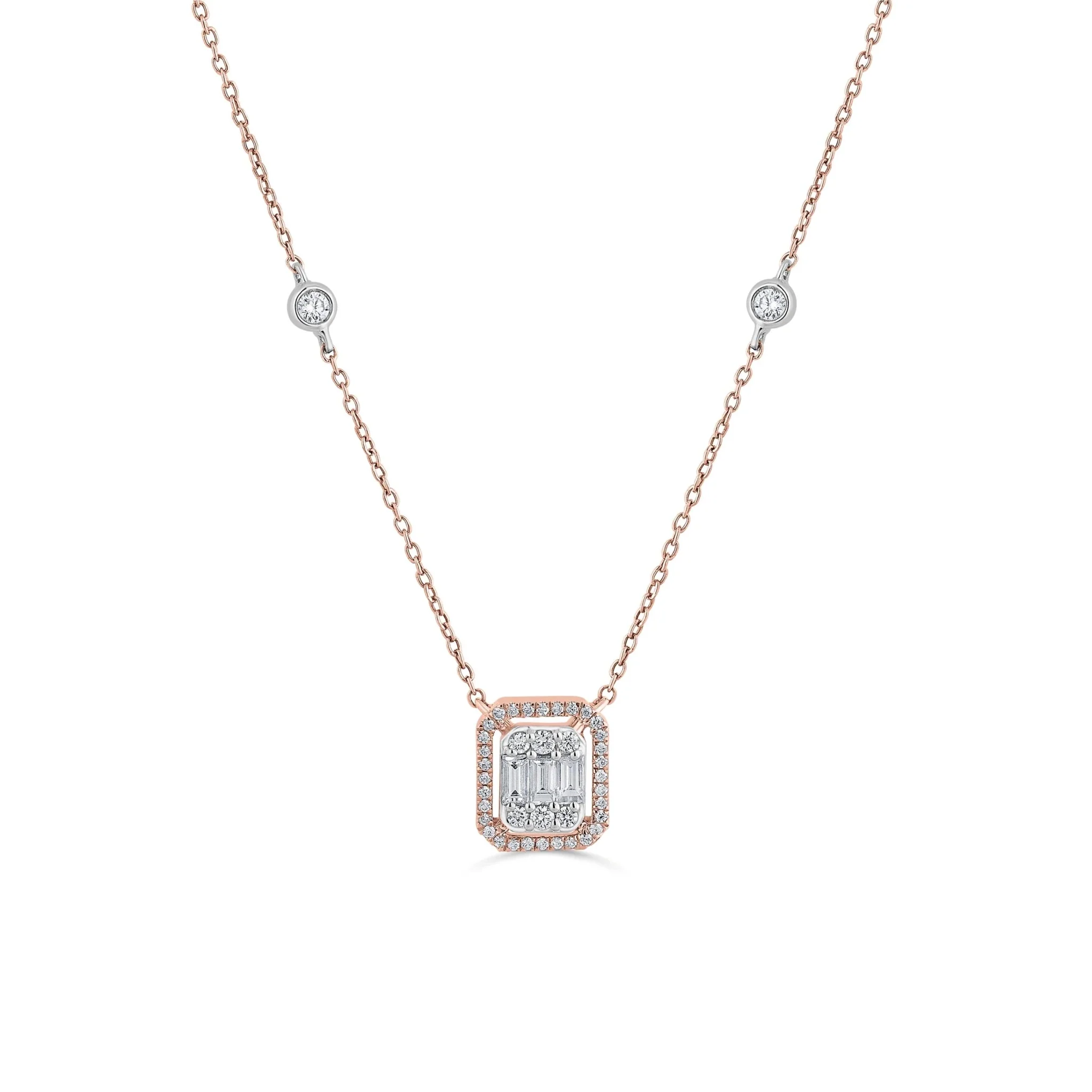 Signature Extra Small Emerald Pave Solitaire Pendant - Image 3