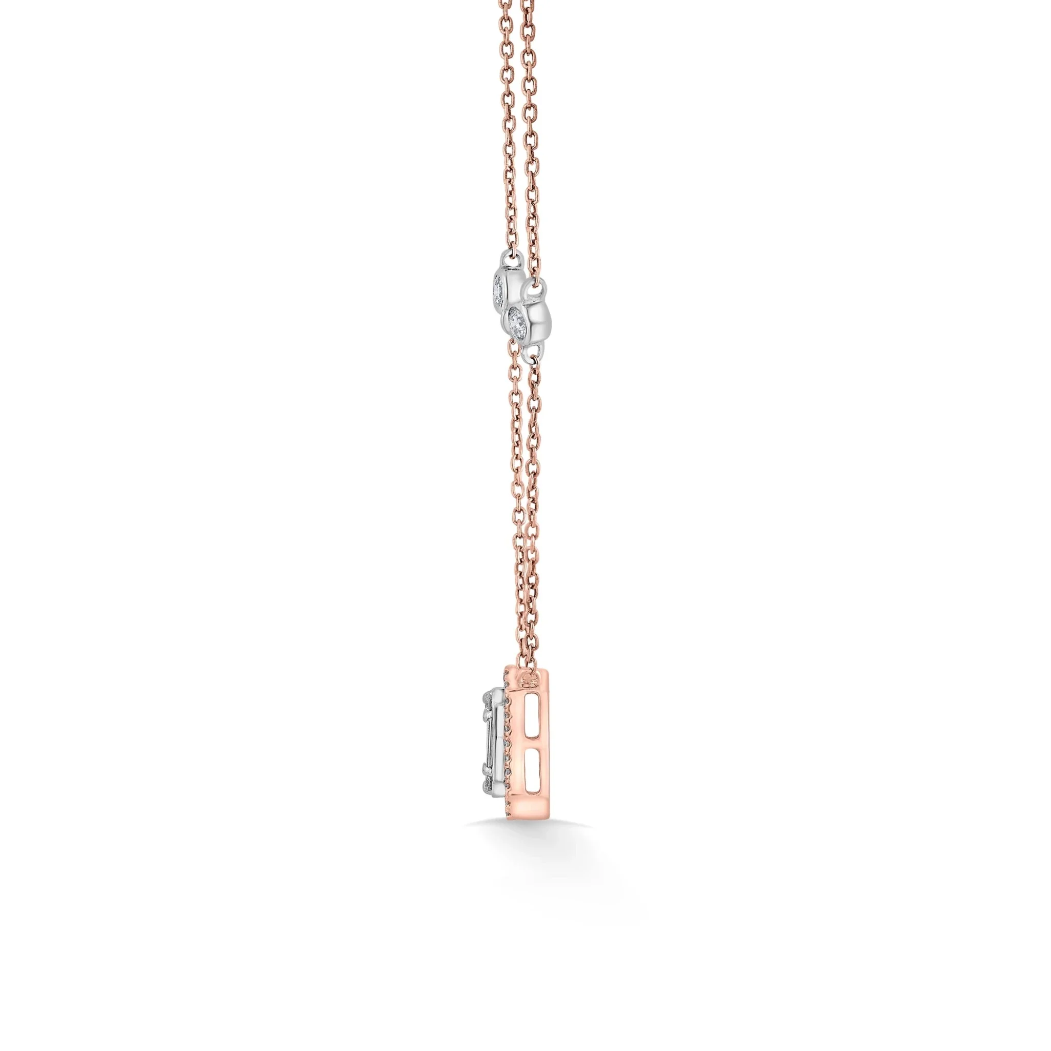Signature Extra Small Emerald Pave Solitaire Pendant - Image 4